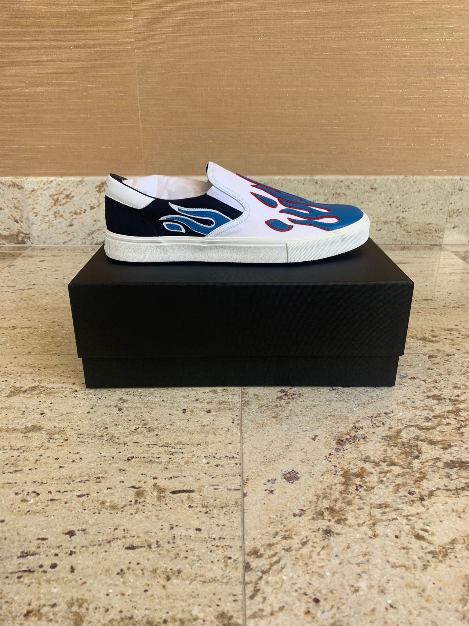 Amiri Flame Slip On Sneakers Size US 13 / EU 46 - 2 Thumbnail