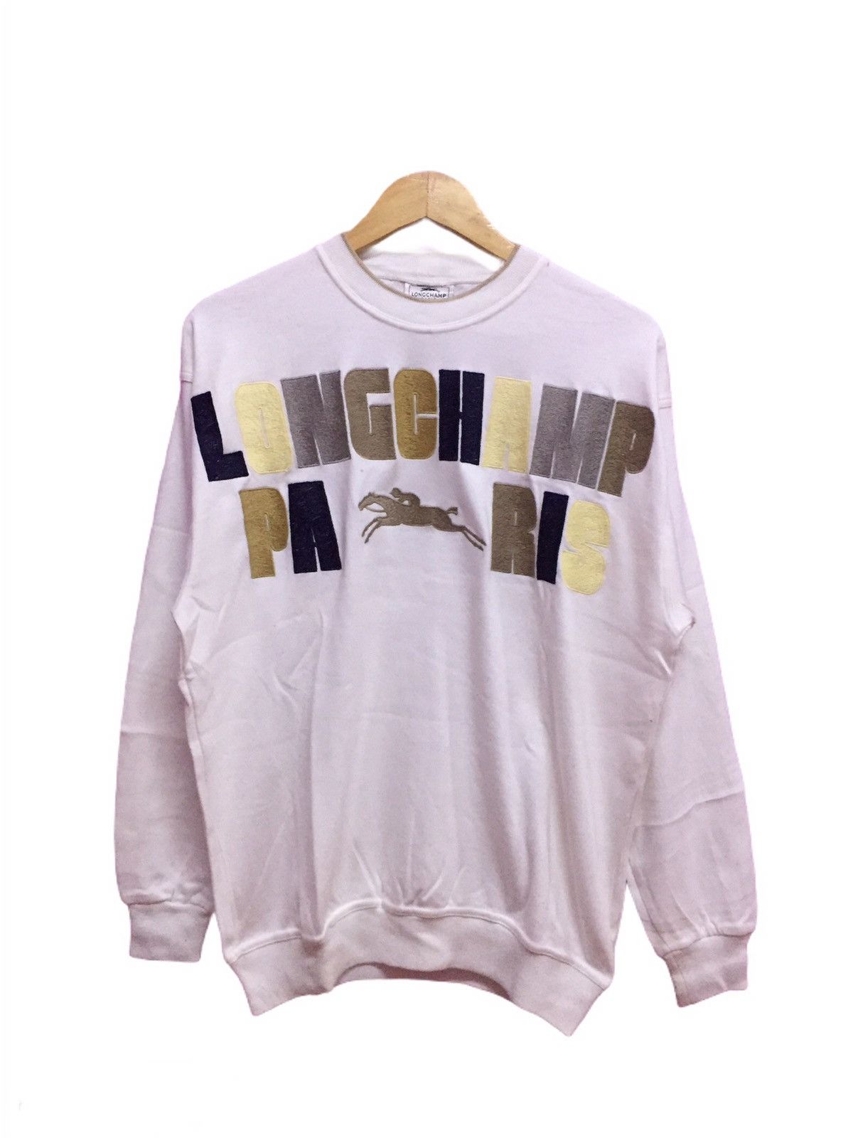 Longchamp Vintage 90s Longchamp Paris Sweatshirts Size US L / EU 52-54 / 3 - 1 Thumbnail