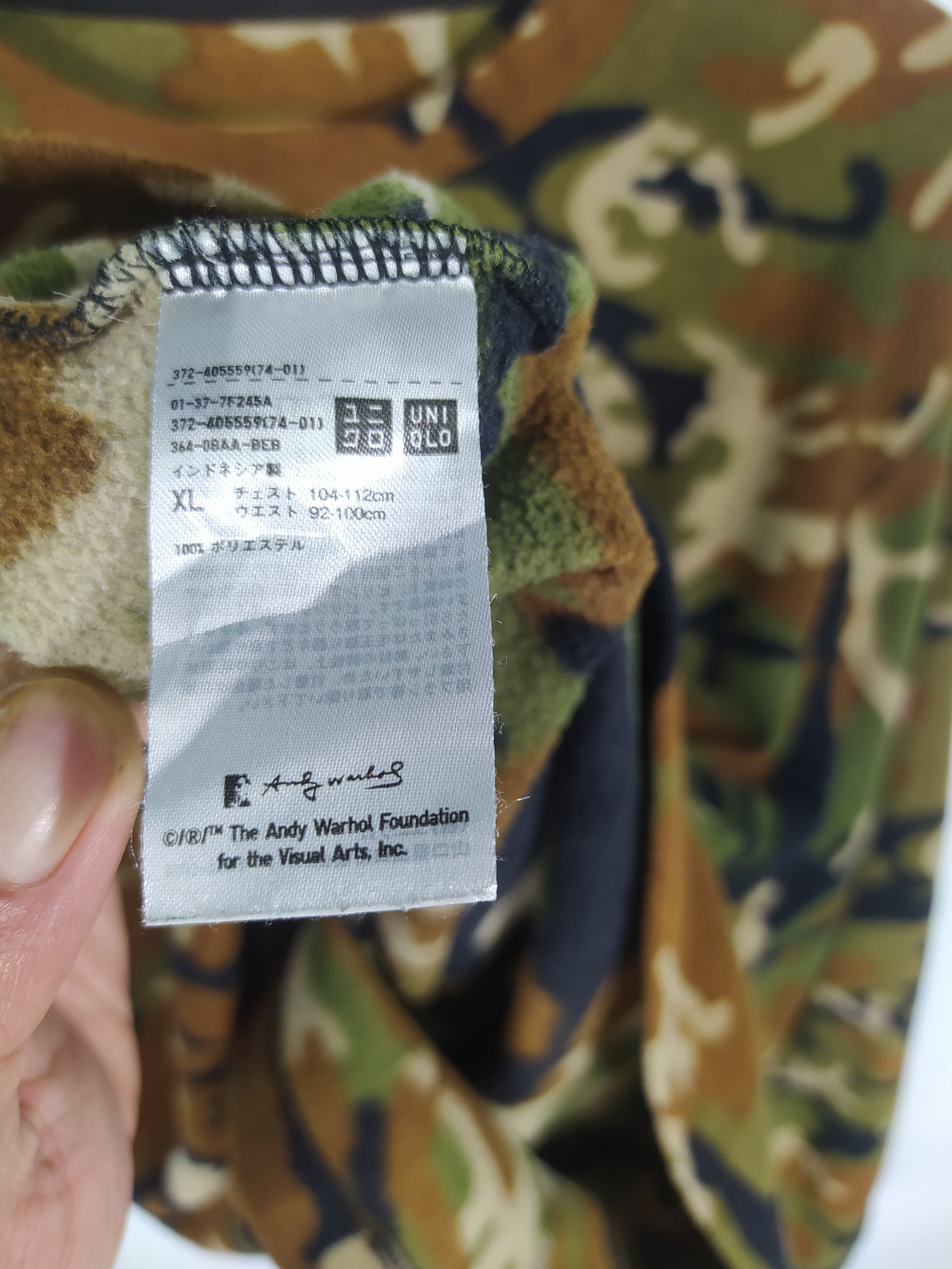 Andy Warhol × Uniqlo 🔥BEST OFFER🔥 Andy Warhol Uniqlo Camo Fleece Size US XL / EU 56 / 4 - 6 Thumbnail