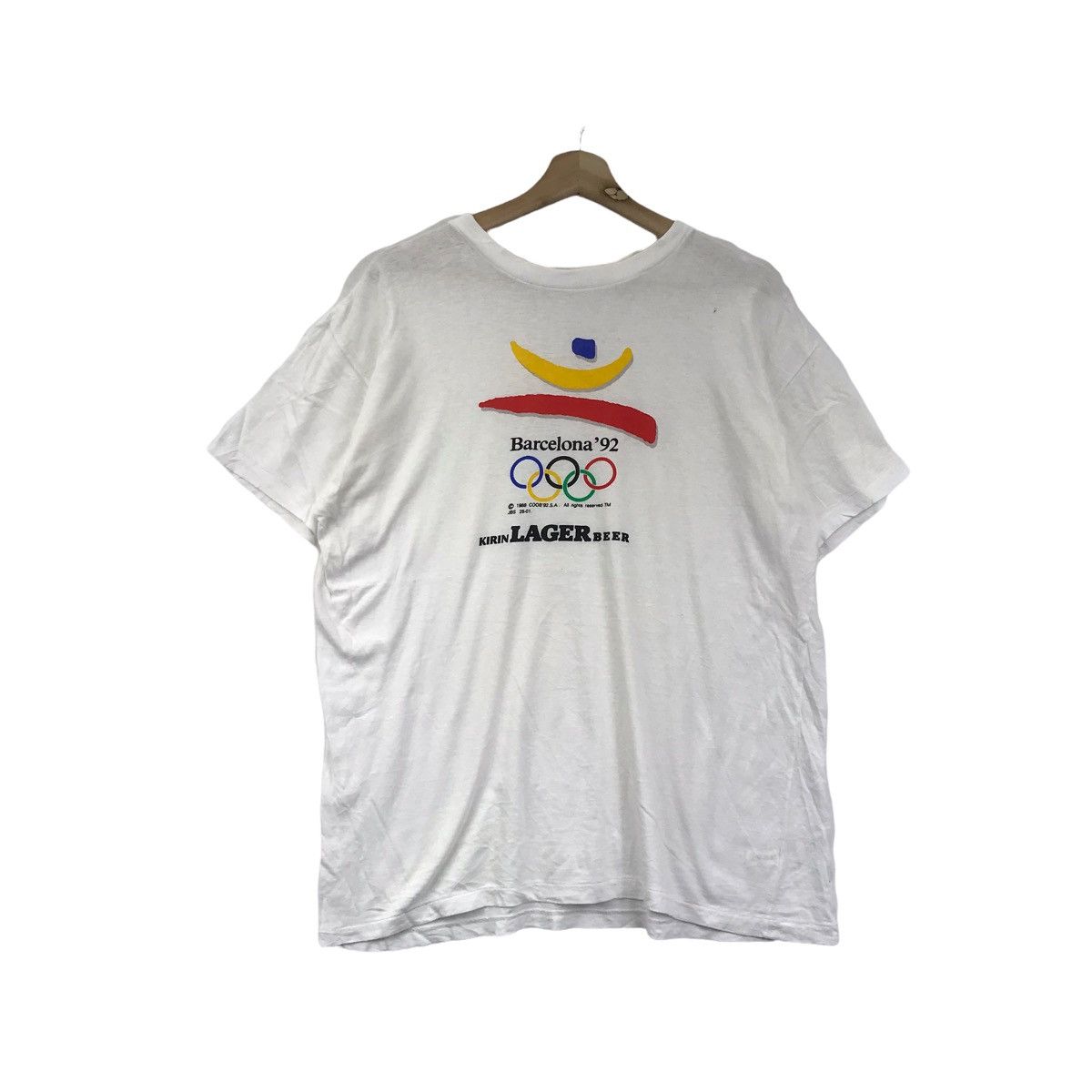 Vintage Vintage 1992 OLYMPIC BARCELANO 92’ Kirin Sport White T shirt Size US M / EU 48-50 / 2 - 1 Thumbnail