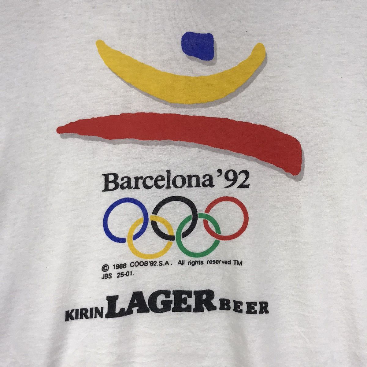 Vintage Vintage 1992 OLYMPIC BARCELANO 92’ Kirin Sport White T shirt Size US M / EU 48-50 / 2 - 3 Thumbnail