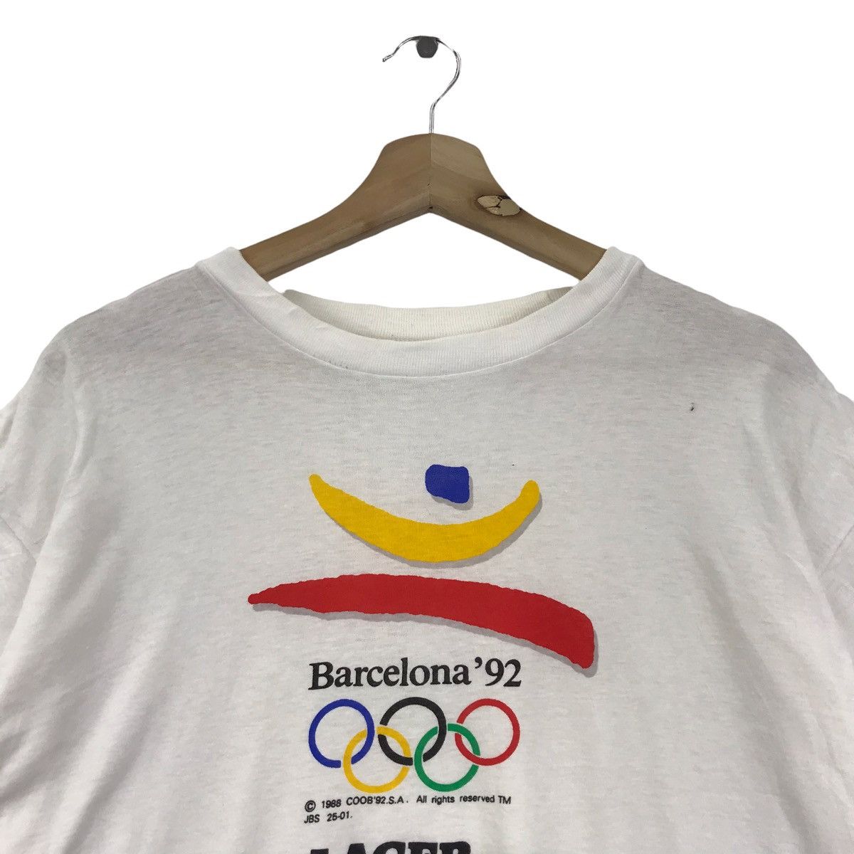 Vintage Vintage 1992 OLYMPIC BARCELANO 92’ Kirin Sport White T shirt Size US M / EU 48-50 / 2 - 2 Thumbnail