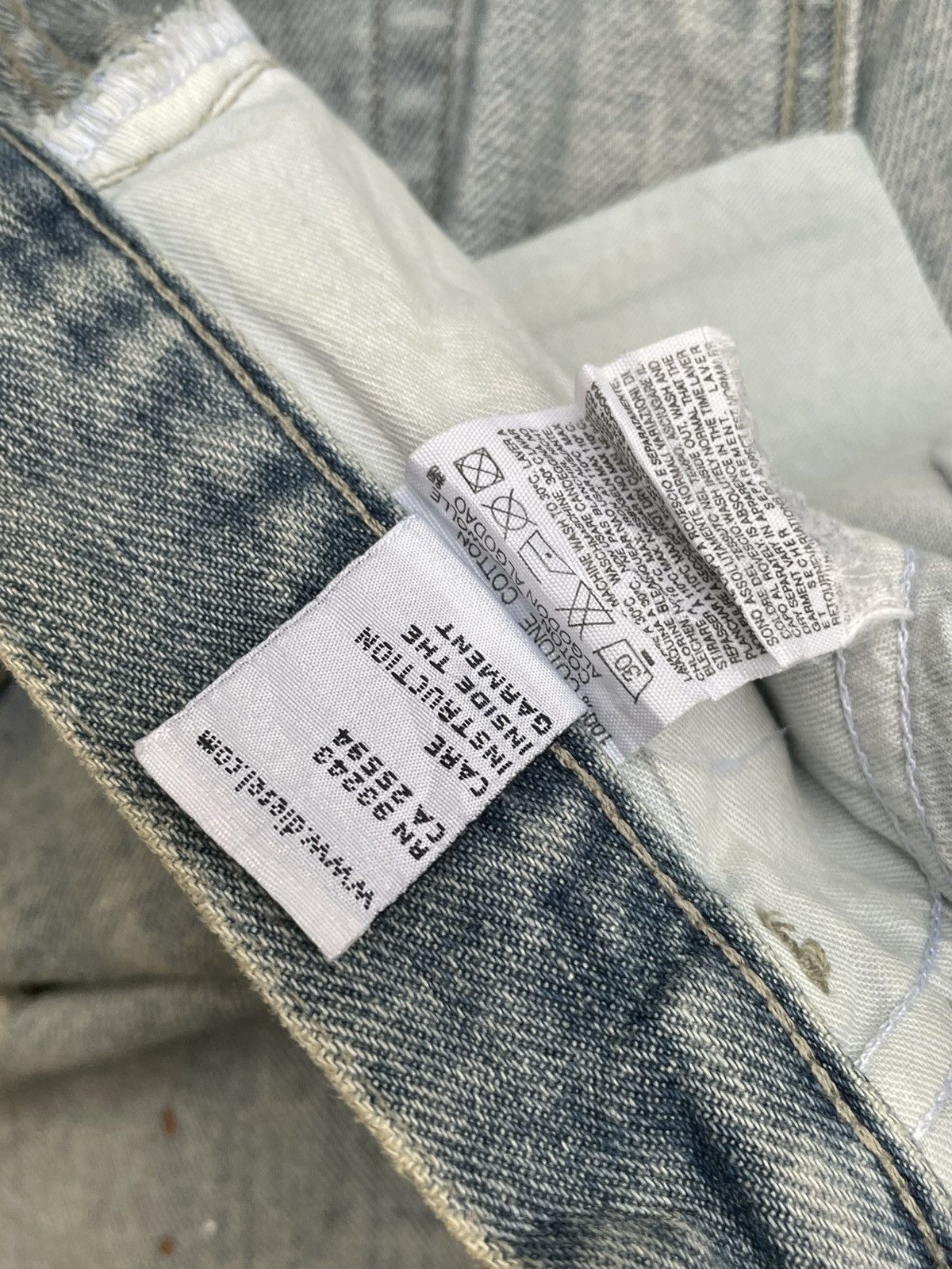 Diesel Vintage Diesel Painted Distresed Denim Size US 33 - 12 Thumbnail