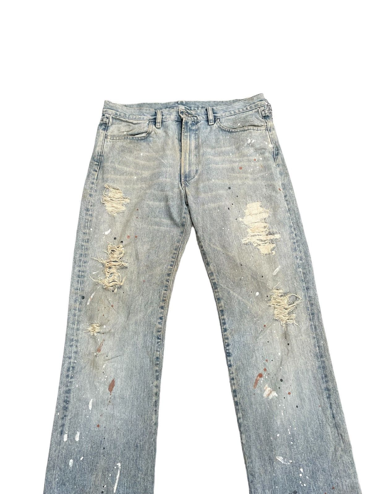Diesel Vintage Diesel Painted Distresed Denim Size US 33 - 4 Thumbnail