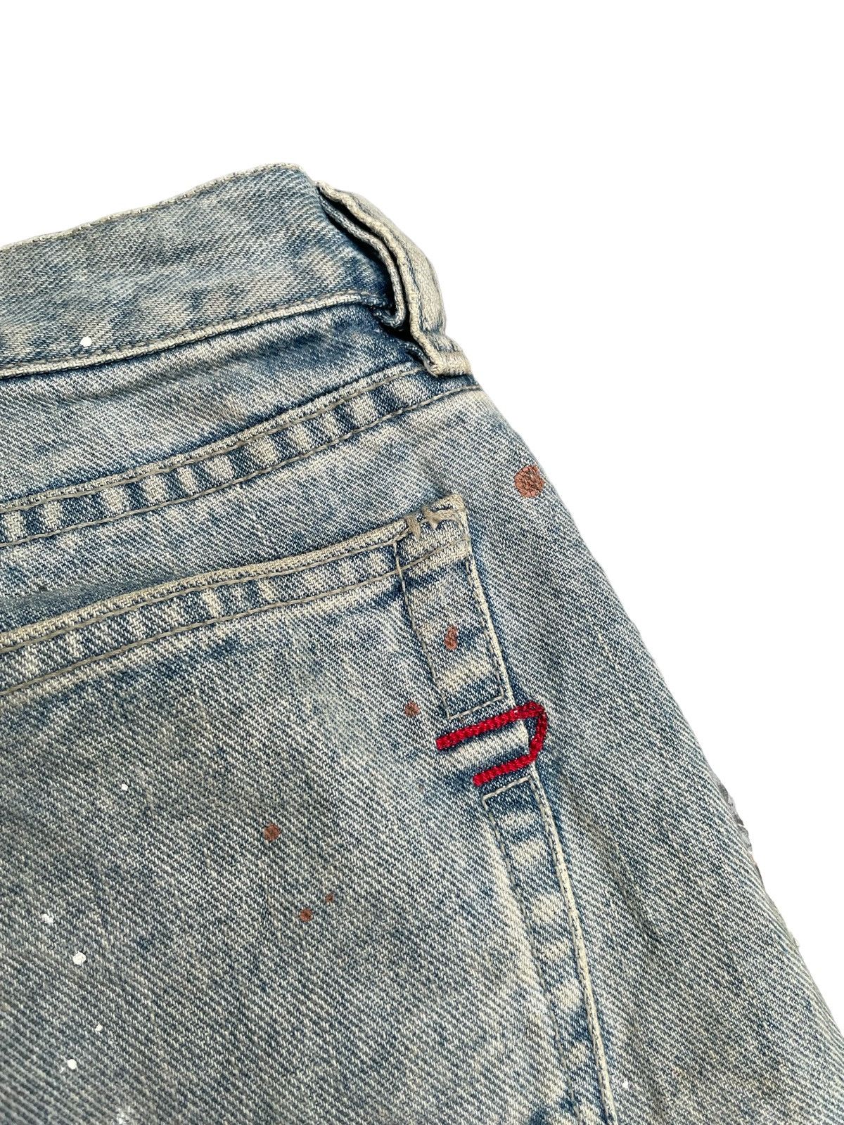 Diesel Vintage Diesel Painted Distresed Denim Size US 33 - 10 Thumbnail