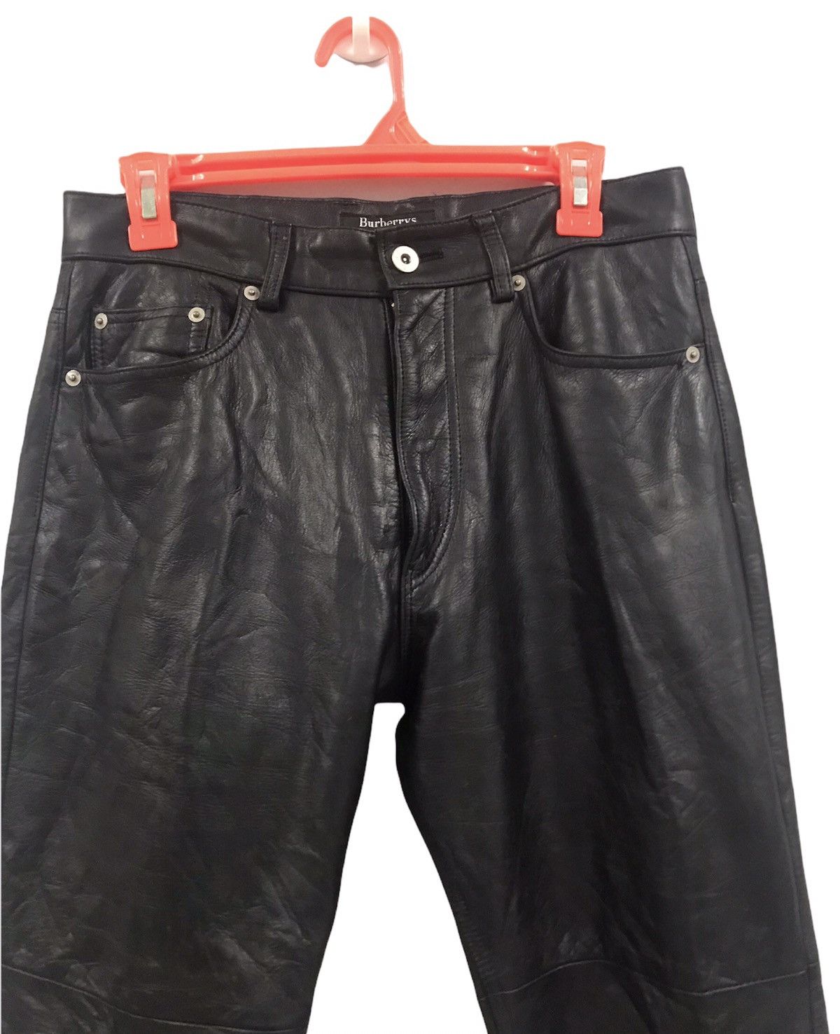 Burberry Vtg Burberry’s Leather Jean Black Pant Size US 30 / EU 46 - 3 Thumbnail