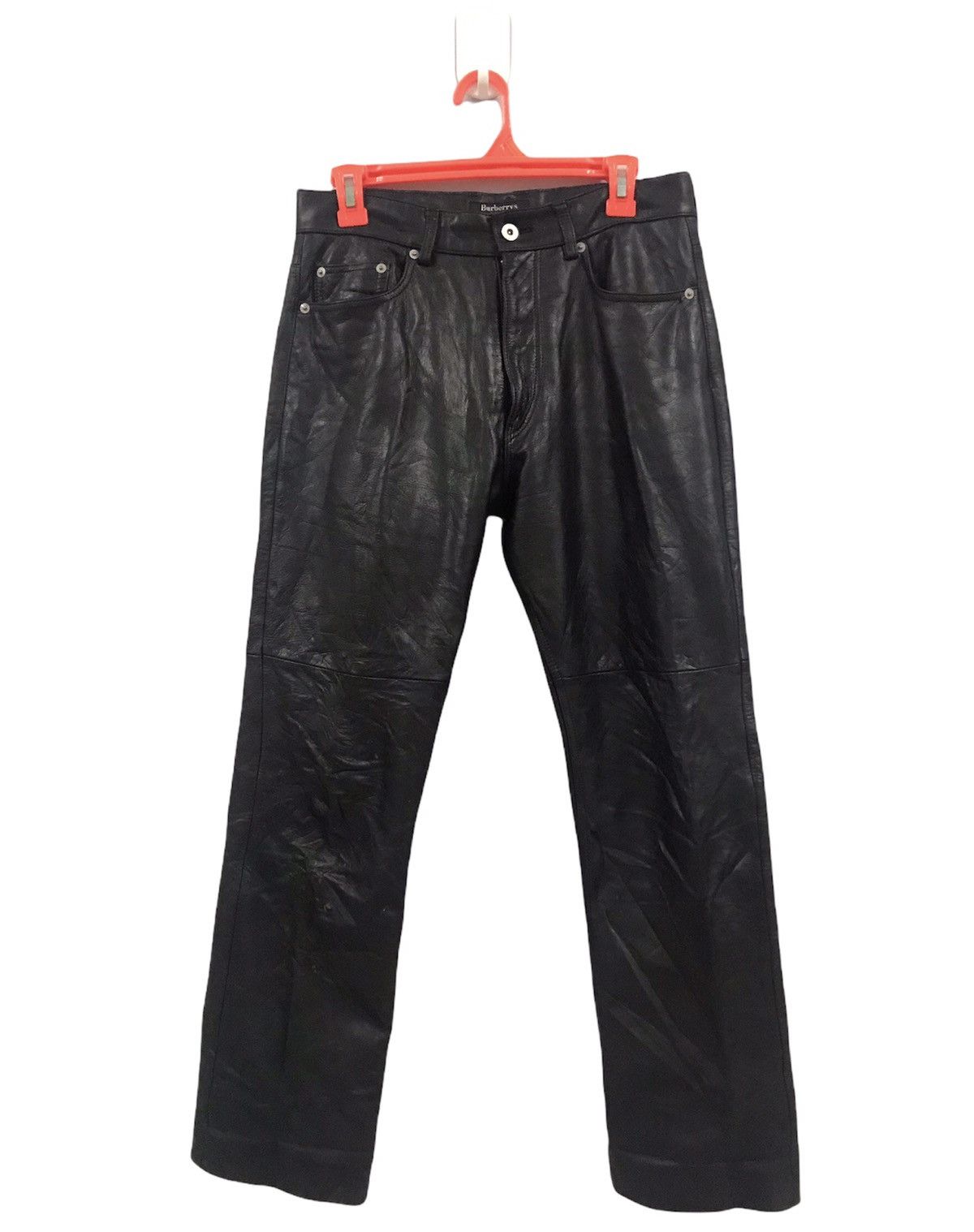Burberry Vtg Burberry’s Leather Jean Black Pant Size US 30 / EU 46 - 1 Thumbnail