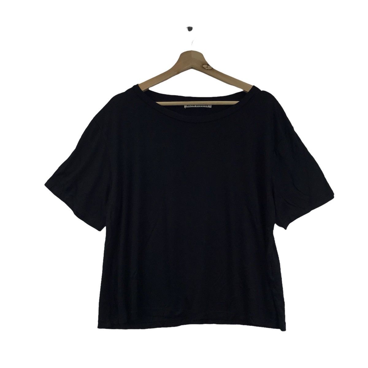ACNE STUDIOS Sweden Designer Crop Top Black T shirt