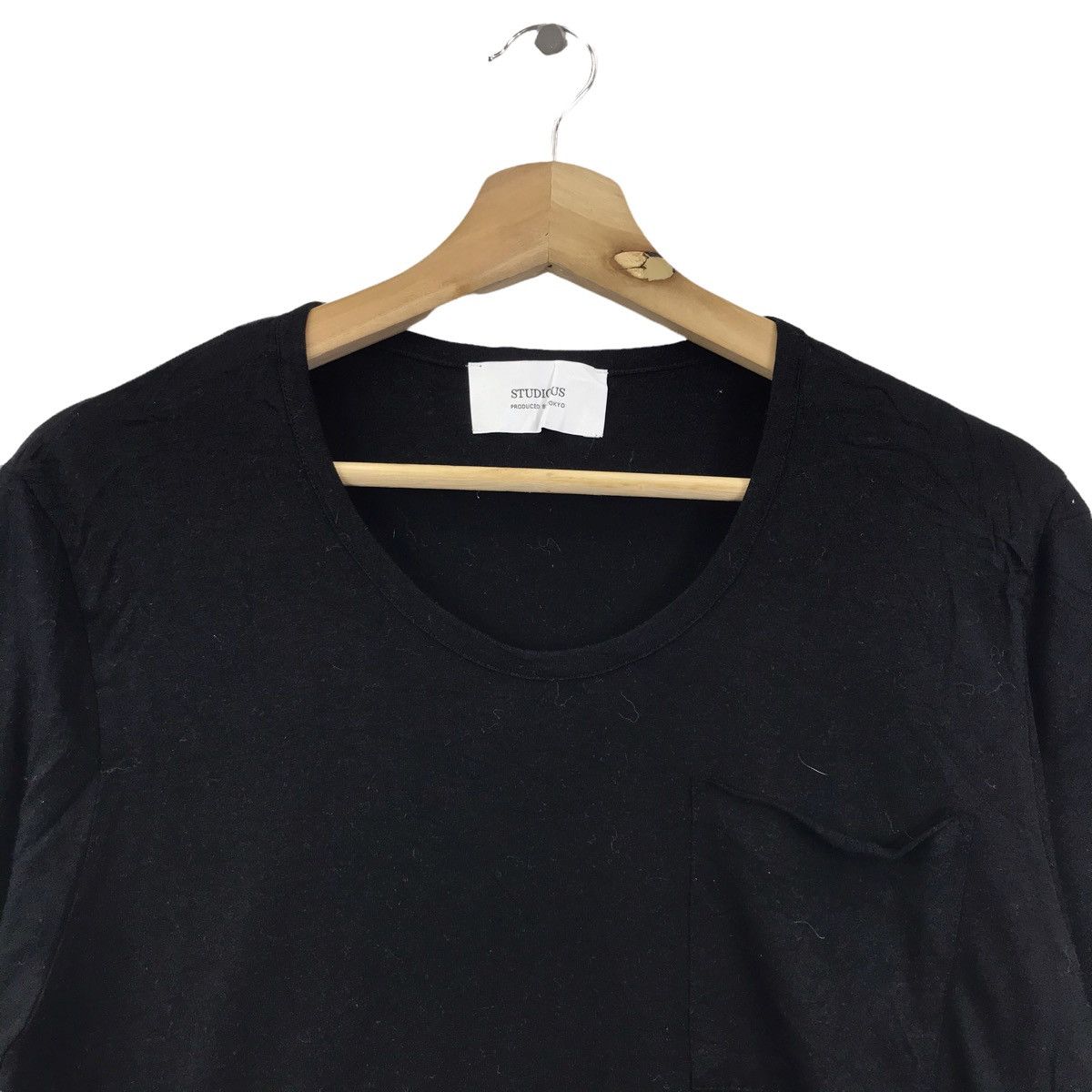 STUDIOUS STUDIOS Tokyo Japaneee Brand Plain Black T shirt Size US XS / EU 42 / 0 - 2 Thumbnail