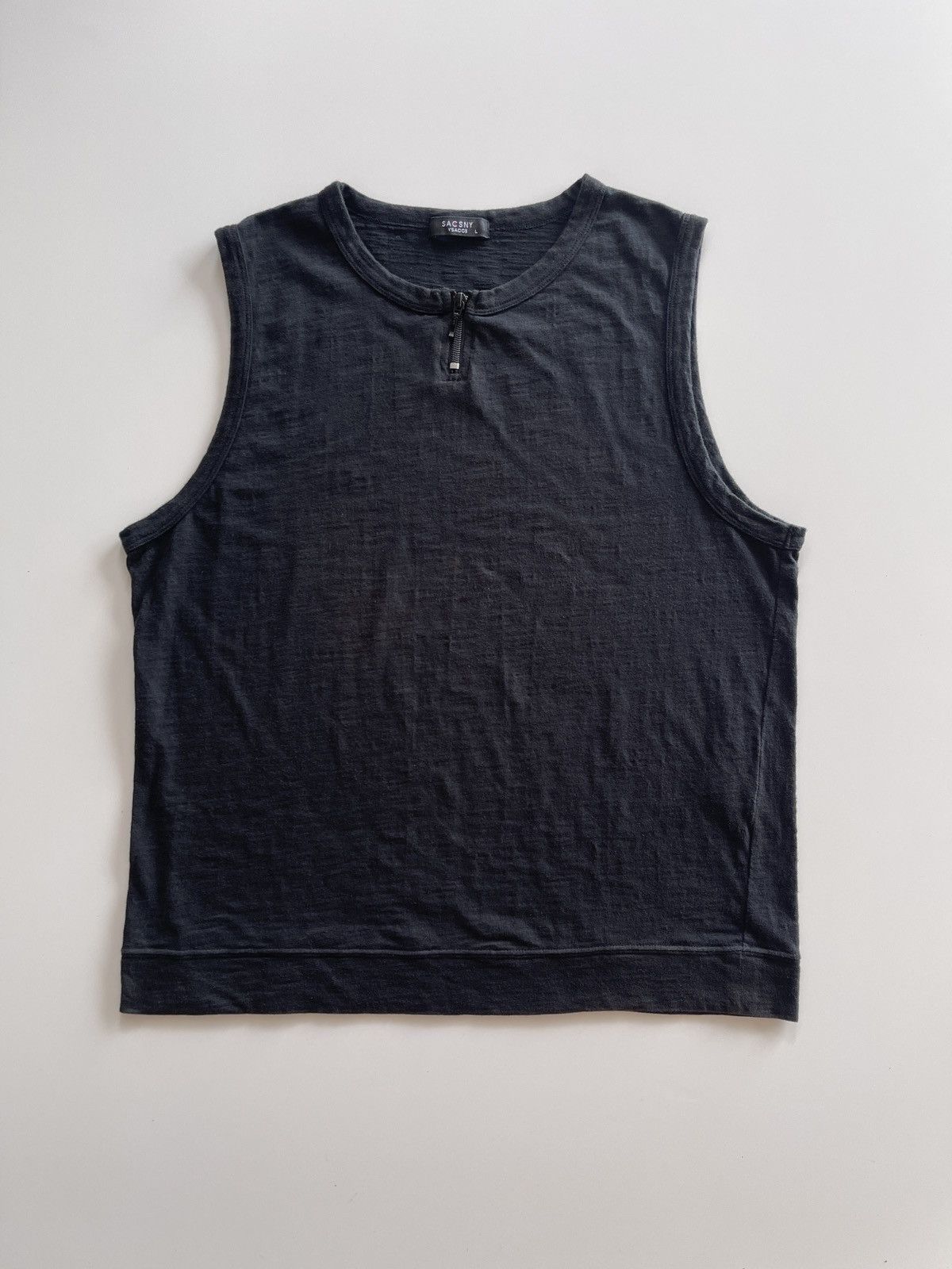 Yohji Yamamoto Yohji Yamamoto Ysaccs Half Zipper Sleeveless Shirt Size US L / EU 52-54 / 3 - 2 Thumbnail