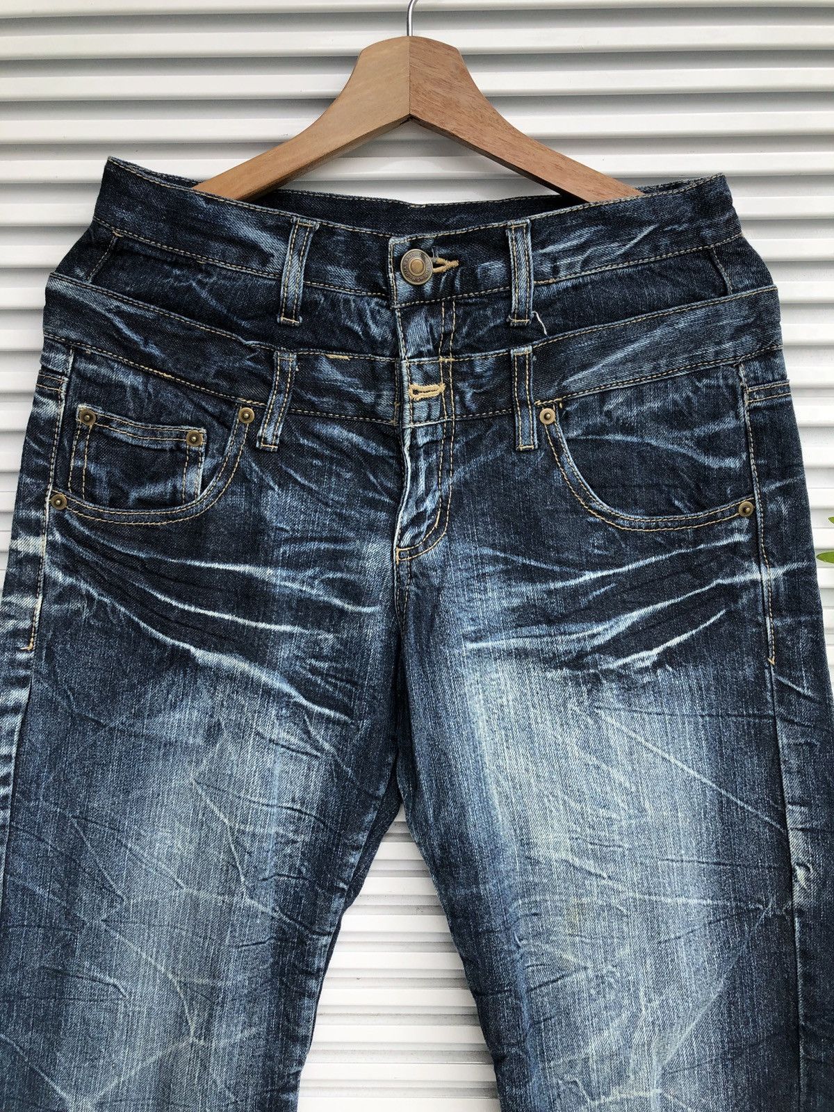 Japanese Brand XX Rack Forth Chrome Angel Hearts Wing Skulls Denim Size US 30 / EU 46 - 6 Thumbnail