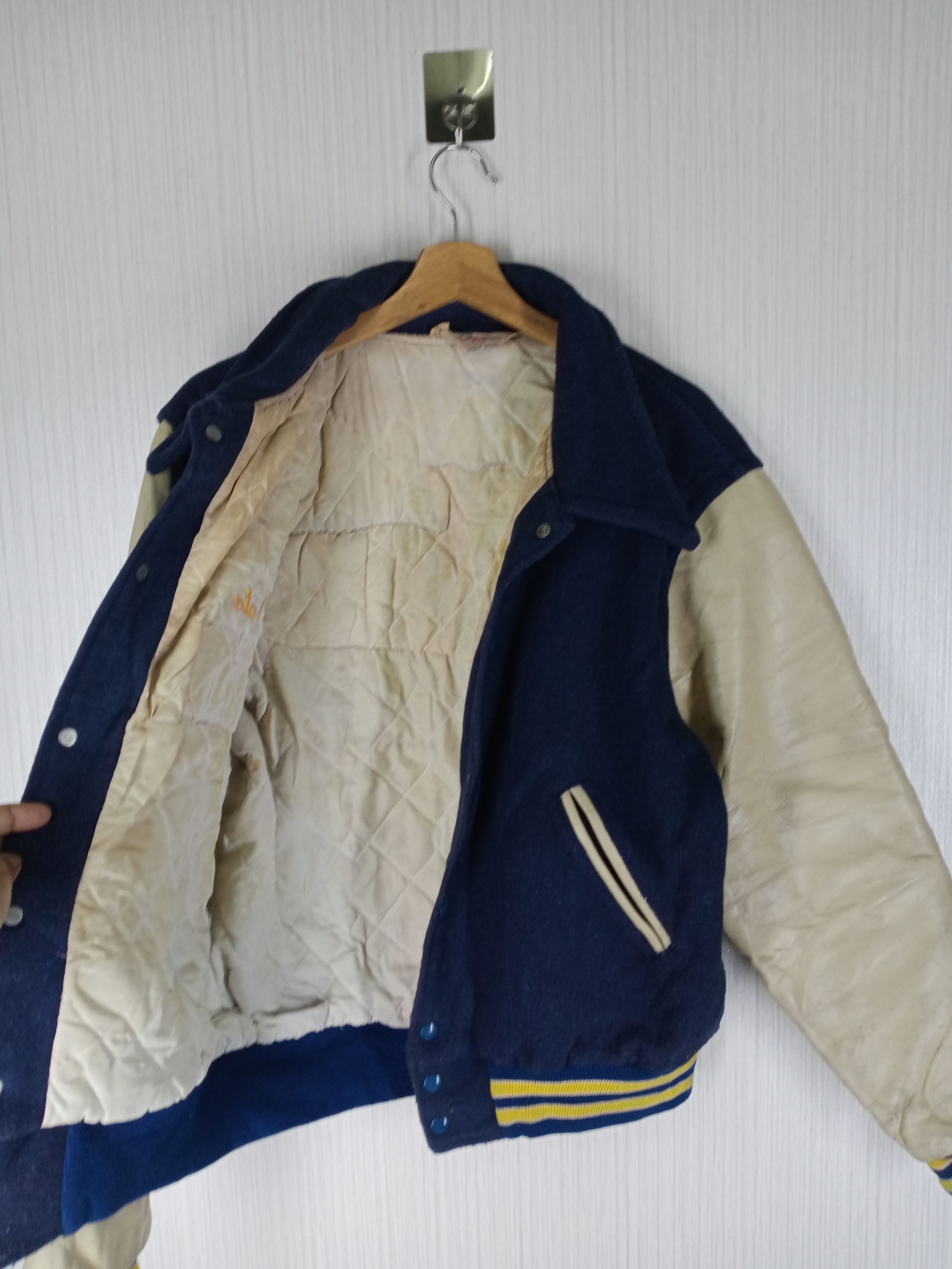 Other Vintage 80s LTHS Letterman Leather + Wool Varsity Jacket Size US L / EU 52-54 / 3 - 6 Thumbnail
