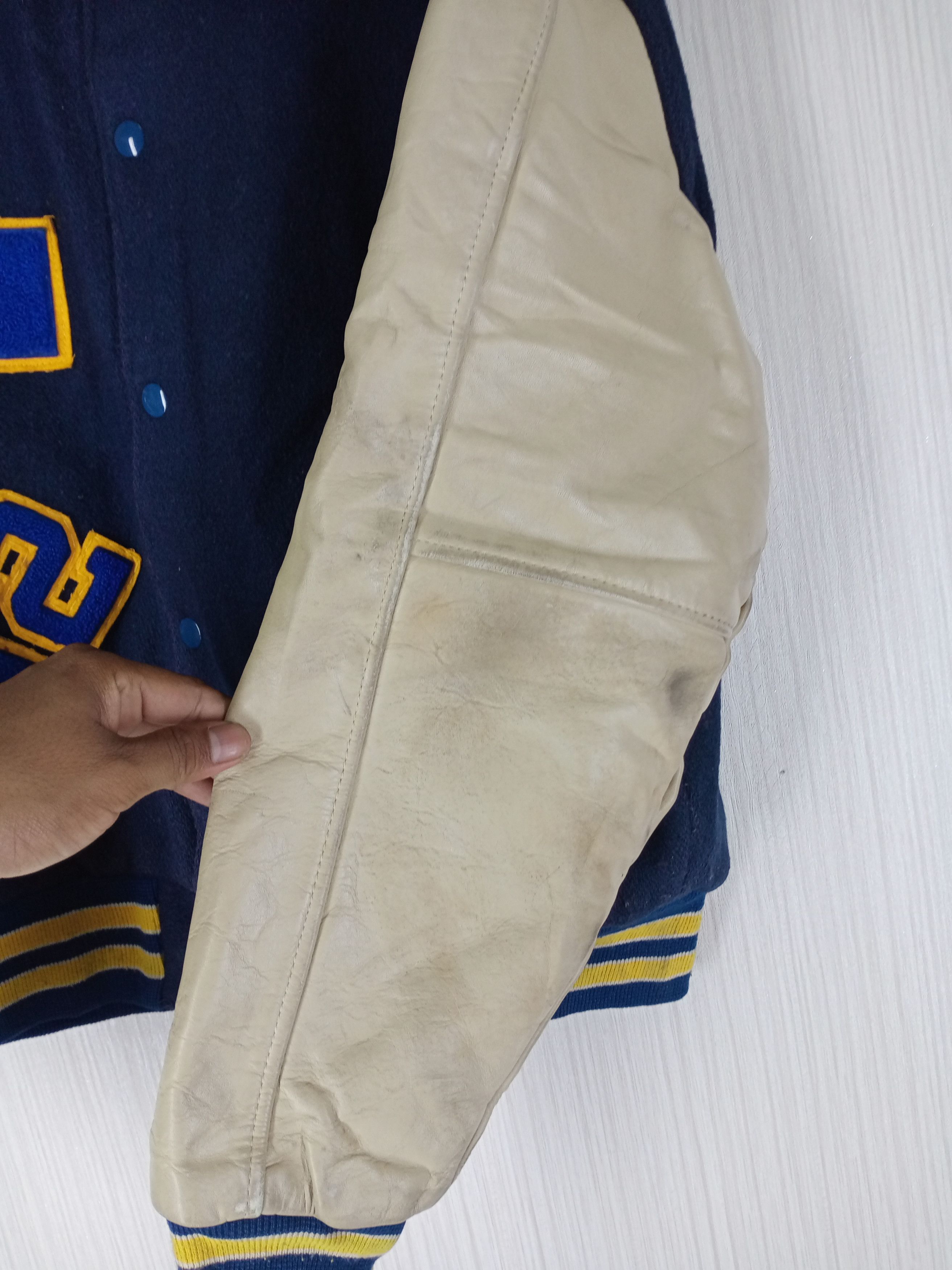 Other Vintage 80s LTHS Letterman Leather + Wool Varsity Jacket Size US L / EU 52-54 / 3 - 9 Thumbnail