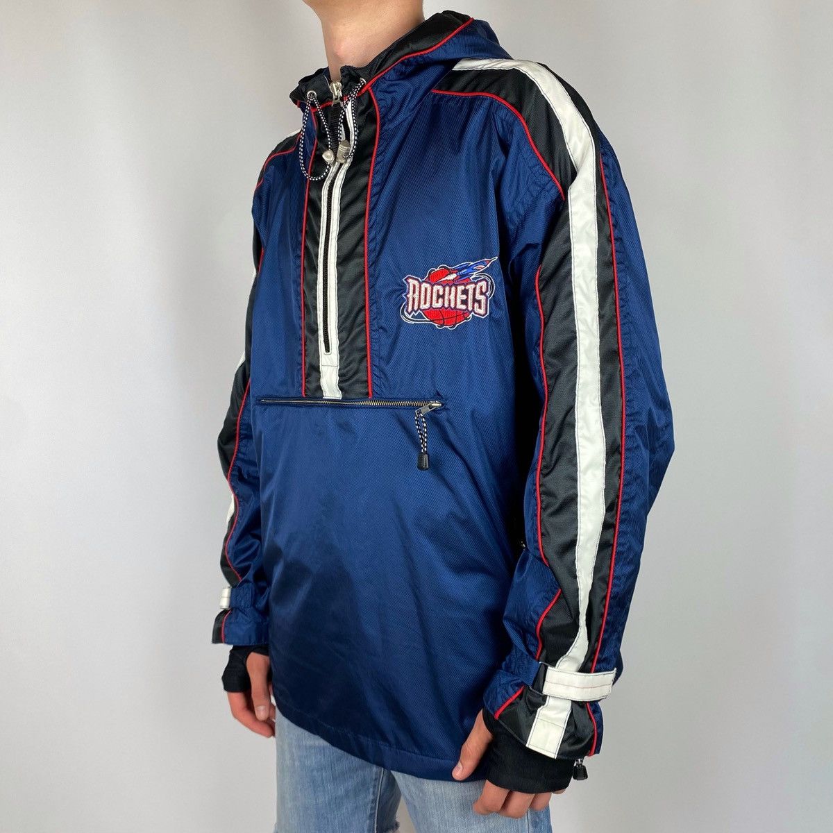 Champion 1990’s Vintage Houston Rockets Old Logo 1/2 Zip Anorak Size US L / EU 52-54 / 3 - 10 Thumbnail