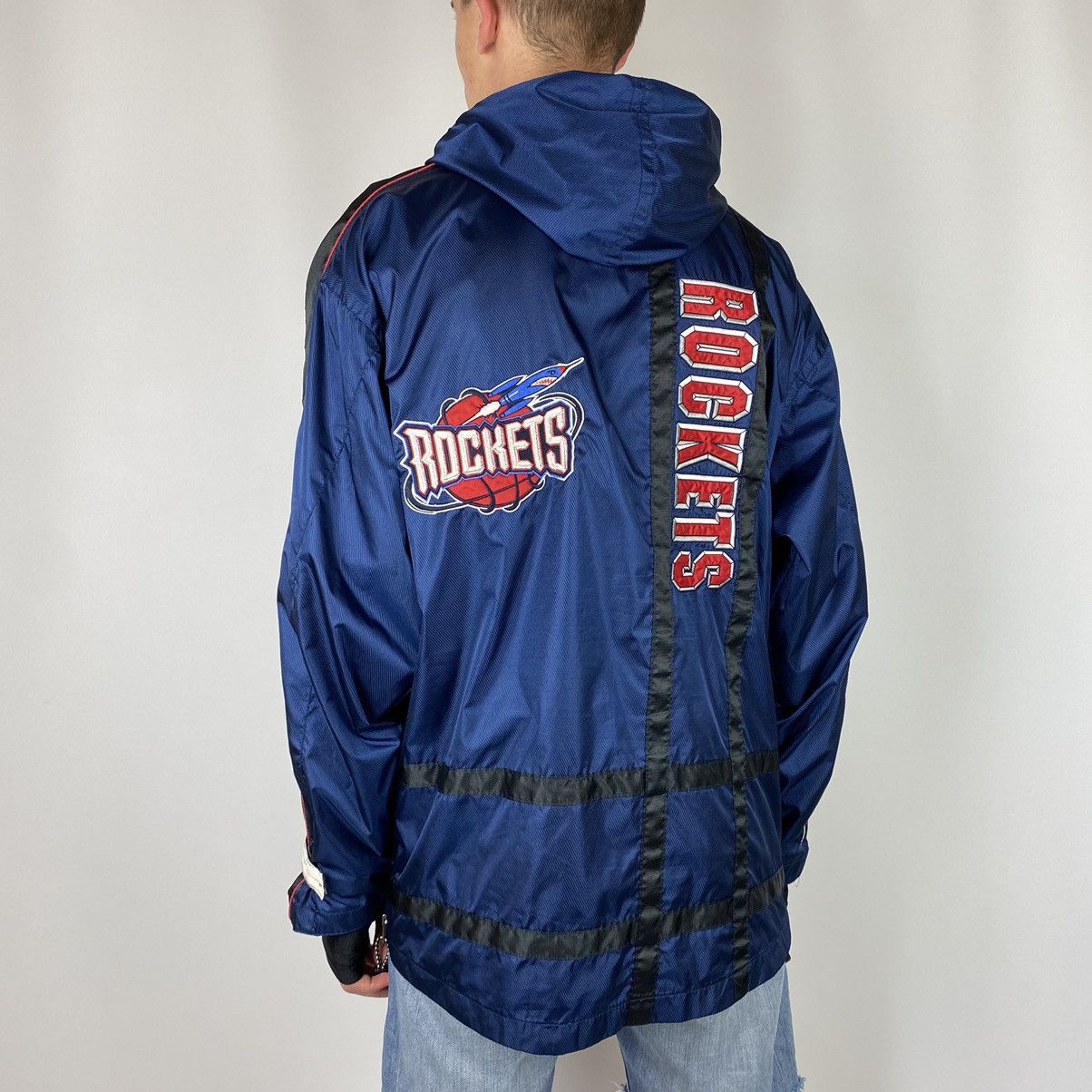 Champion 1990’s Vintage Houston Rockets Old Logo 1/2 Zip Anorak Size US L / EU 52-54 / 3 - 11 Thumbnail