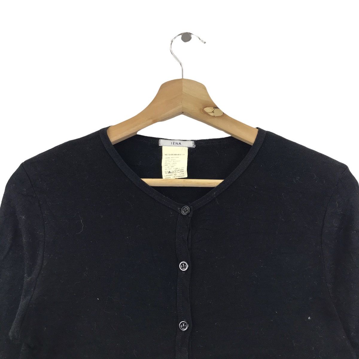 Japanese Brand IENA Japanese Brand France Jumper Button Black Sweatshirt Size US XS / EU 42 / 0 - 2 Thumbnail