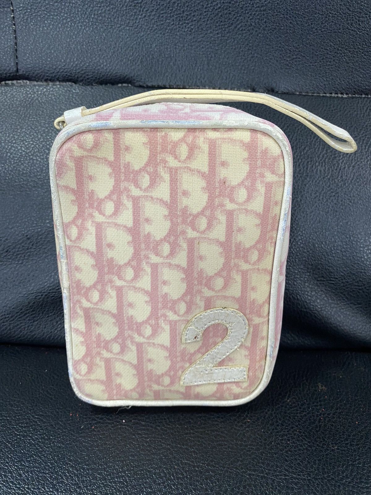 image of Christian Dior Monsieur x Dior Authentic Christian Dior Pink Number 2 Wristlet Pouch, Women's