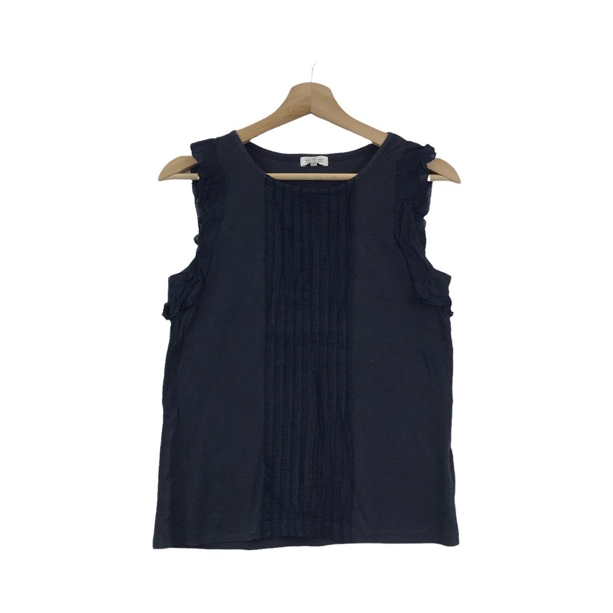 Mackintosh MACKINTOSH PHILOSOPHY Pleated Tank Sleeveless Blue T shirt Size US XS / EU 42 / 0 - 1 Thumbnail