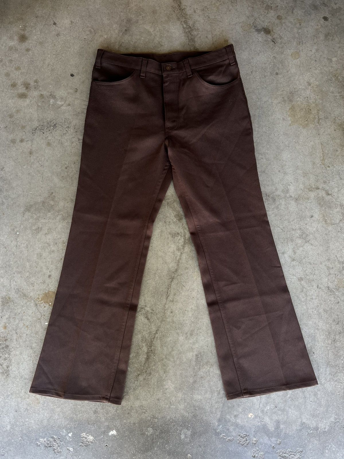 Levi's × Vintage 36x29 Vintage 80's Levi's Sta-Prest Pants Brown Size US 36 / EU 52 - 1 Thumbnail