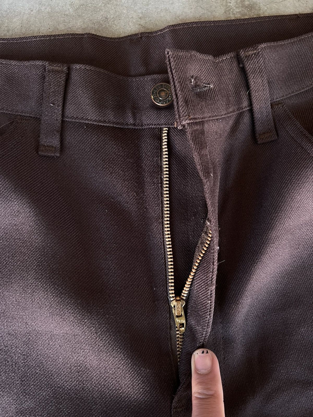 Levi's × Vintage 36x29 Vintage 80's Levi's Sta-Prest Pants Brown Size US 36 / EU 52 - 3 Thumbnail