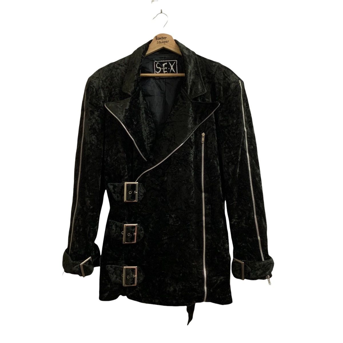 ☠️S.E.X By Angromania Velvet Double Collar Jacket