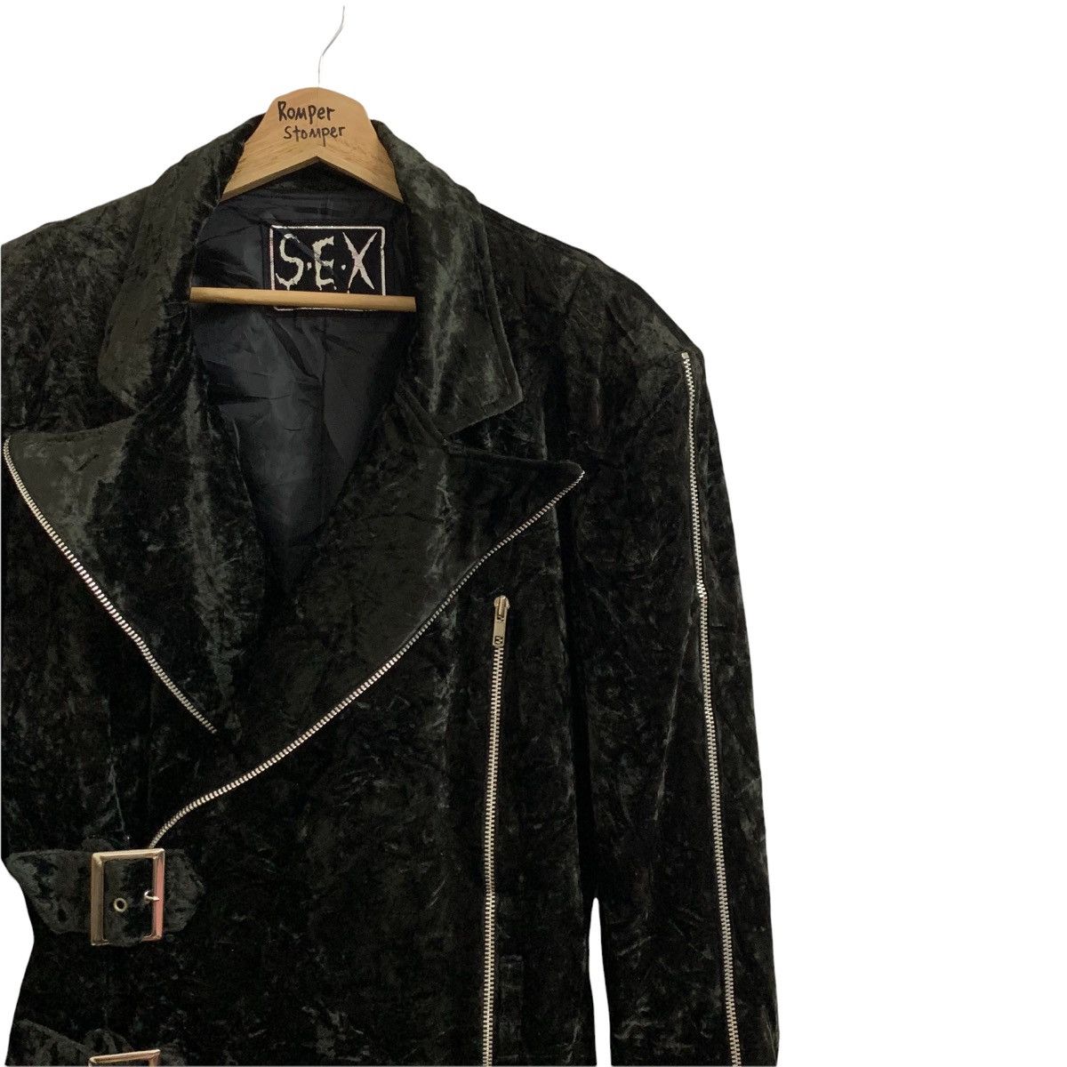 If Six Was Nine ☠️S.E.X By Angromania Velvet Double Collar Jacket Size L / US 10 / IT 46 - 3 Thumbnail