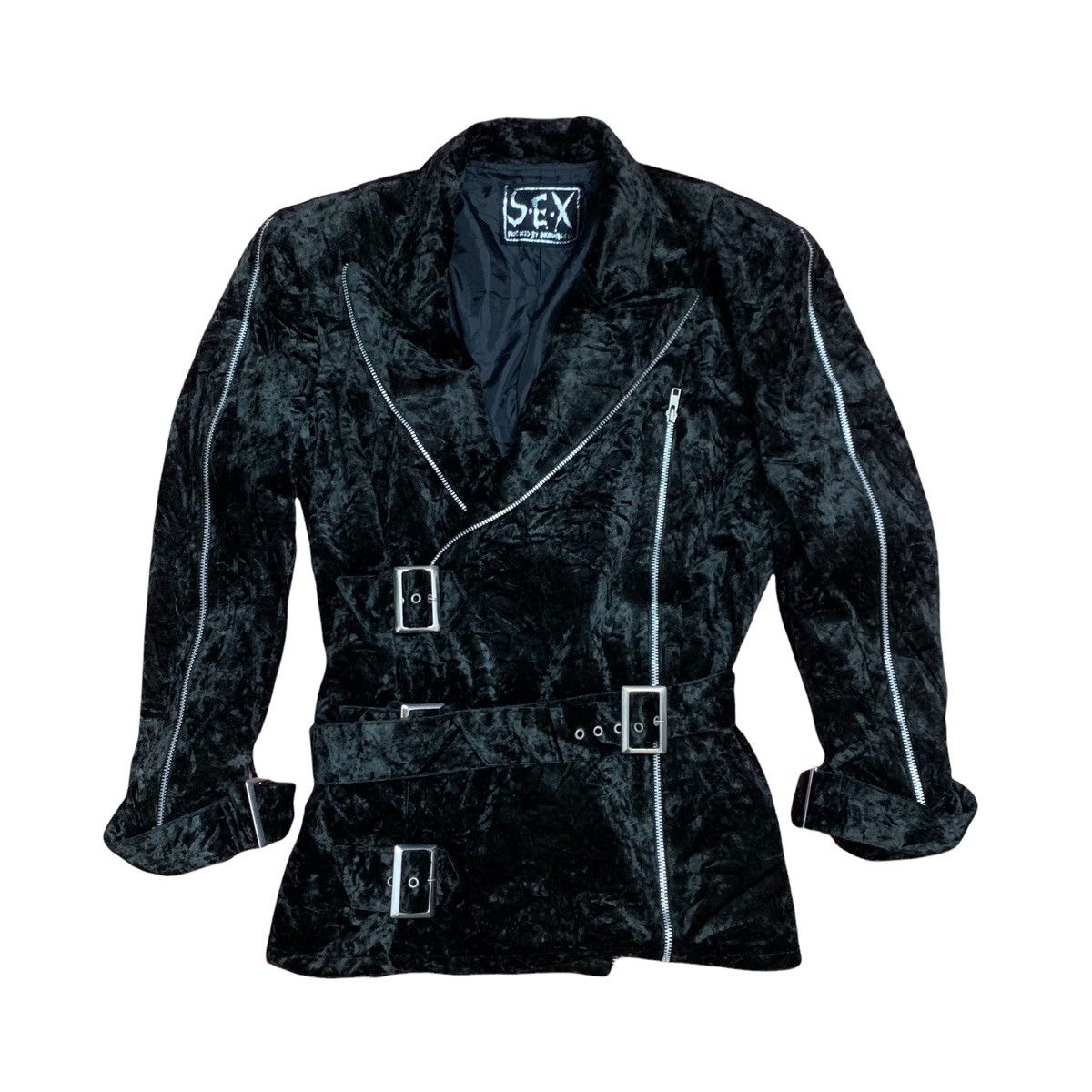 If Six Was Nine ☠️S.E.X By Angromania Velvet Double Collar Jacket Size L / US 10 / IT 46 - 5 Thumbnail