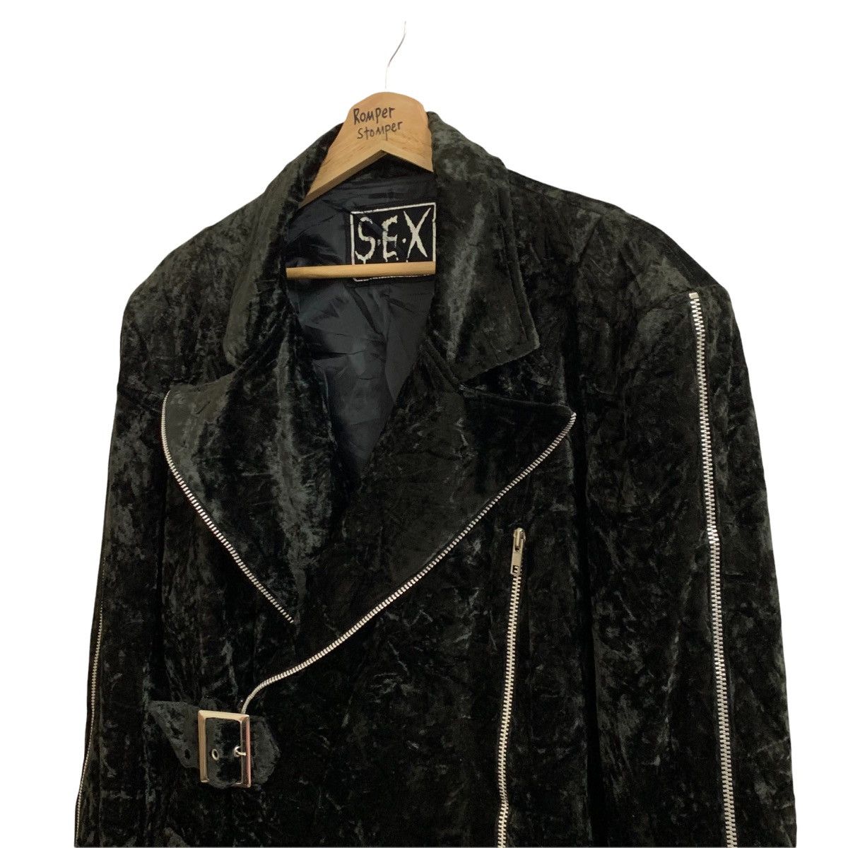 If Six Was Nine ☠️S.E.X By Angromania Velvet Double Collar Jacket Size L / US 10 / IT 46 - 7 Thumbnail