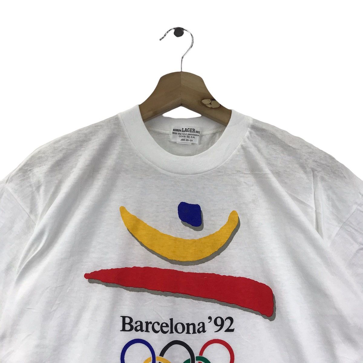 Vintage Vintage 1992 OLYMPIC BARCELANO 92’ Kirin Sport White T shirt Size US S / EU 44-46 / 1 - 2 Thumbnail