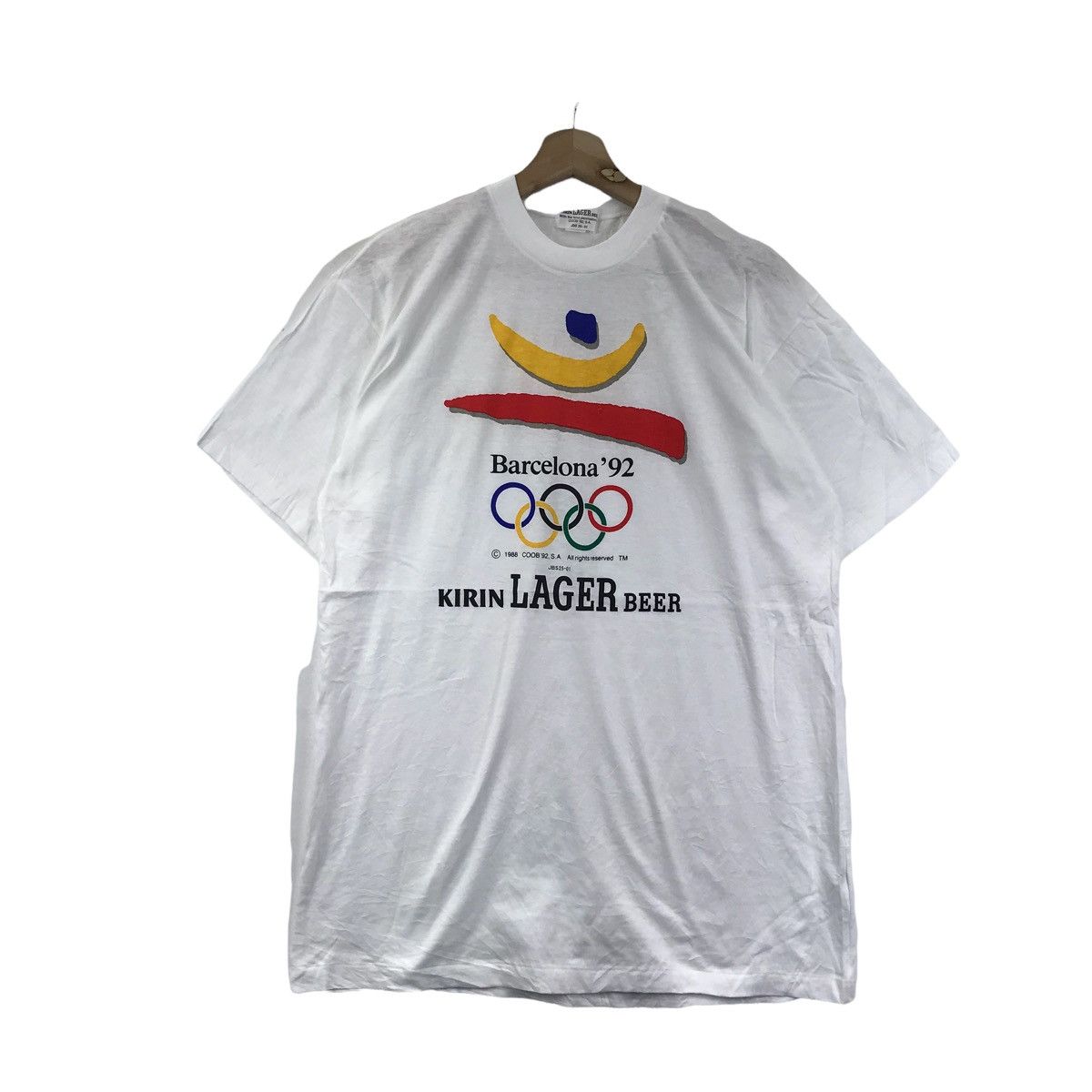 Vintage Vintage 1992 OLYMPIC BARCELANO 92’ Kirin Sport White T shirt Size US S / EU 44-46 / 1 - 1 Thumbnail