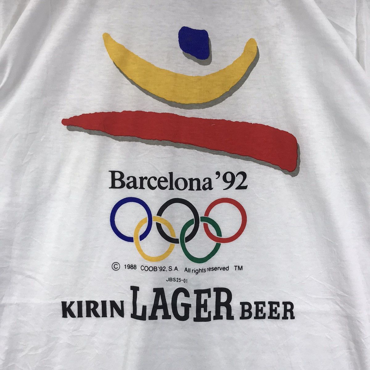 Vintage Vintage 1992 OLYMPIC BARCELANO 92’ Kirin Sport White T shirt Size US S / EU 44-46 / 1 - 3 Thumbnail