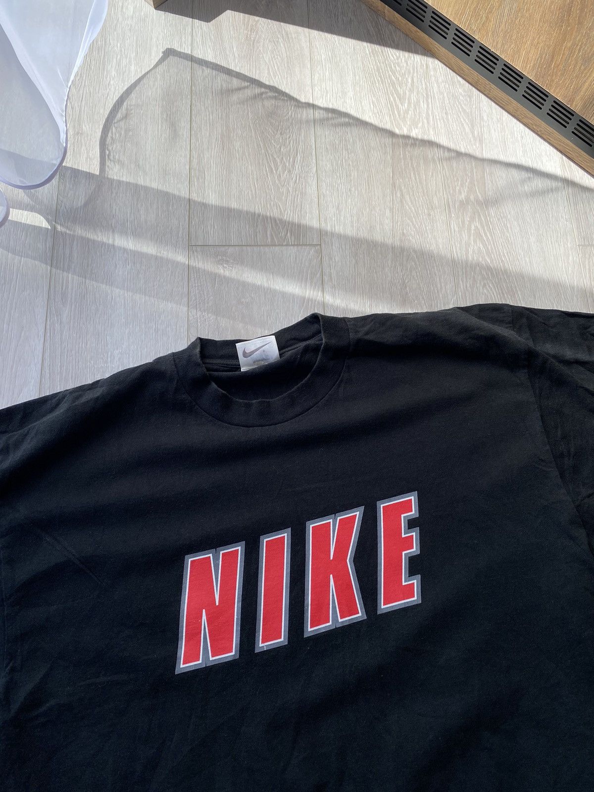 Nike × Vintage Vintage 90s Nike Abstract Swoosh Center Logo Casual Tee Y2K Size US L / EU 52-54 / 3 - 3 Thumbnail