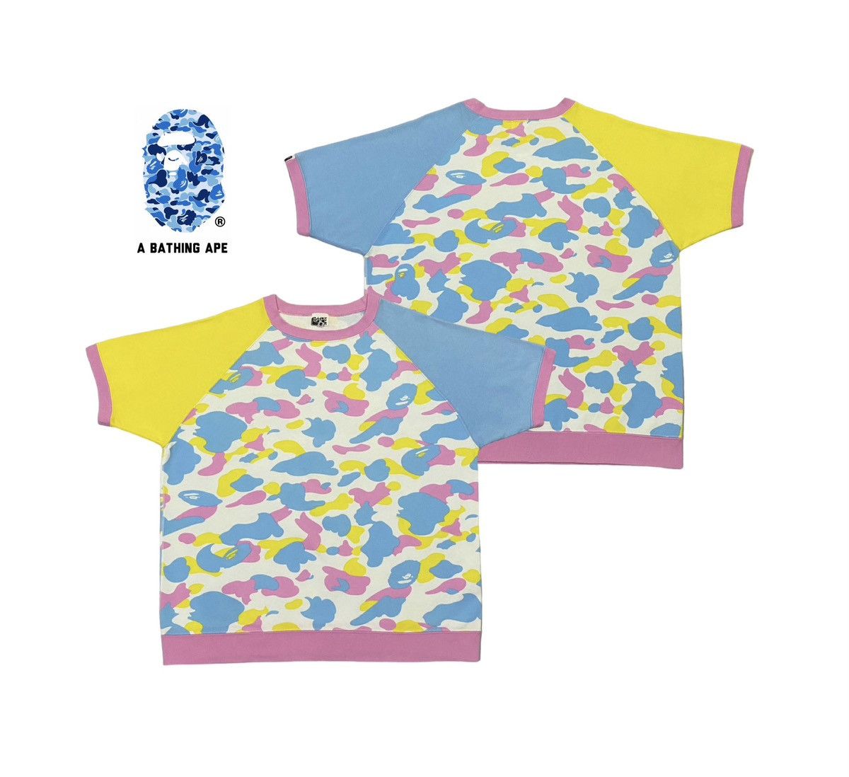 Bape × Nigo Bape Candy Camo Short Sleeve Sweatshirt Size US M / EU 48-50 / 2 - 1 Thumbnail