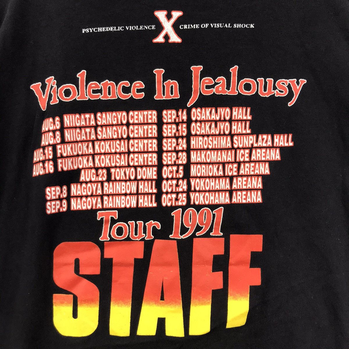 Vintage Vintage 90s X-JAPAN Violence In Jealousy 1991 Band T shirt Size US M / EU 48-50 / 2 - 6 Thumbnail