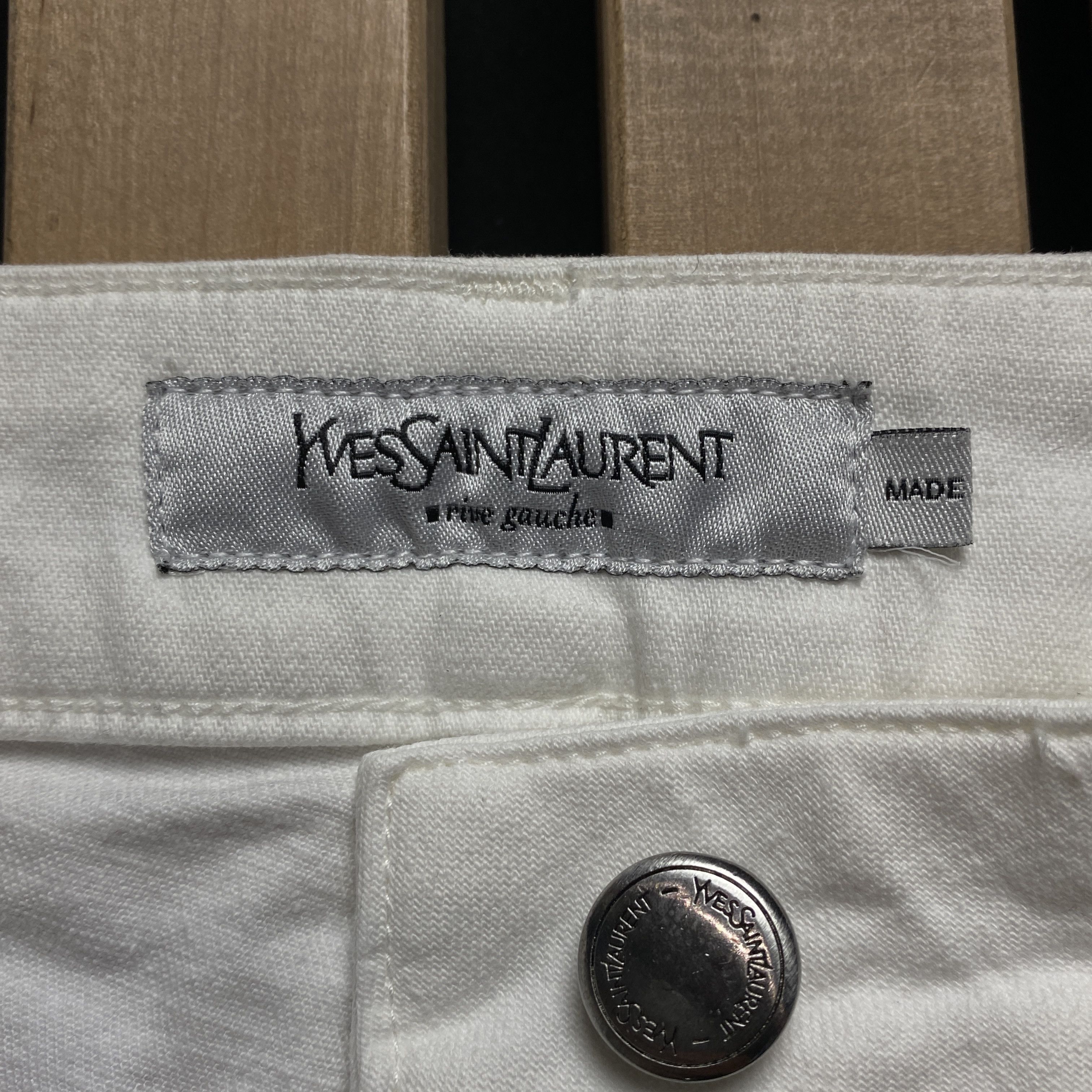 Vintage × Yves Saint Laurent Women’s Pants Yves Saint Laurent Vintage Size 40/ S-M White Size 27" / US 4 / IT 40 - 7 Thumbnail