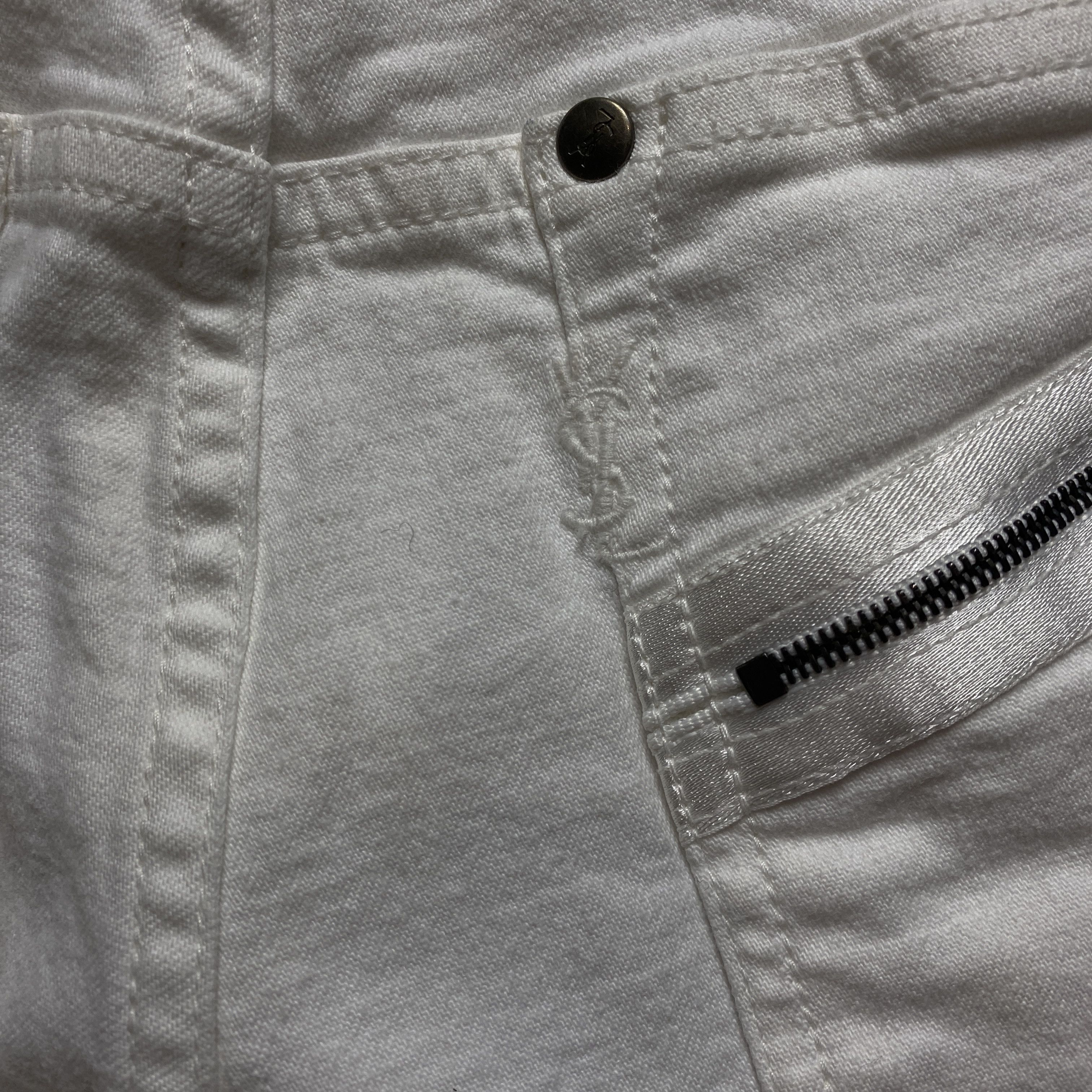 Vintage × Yves Saint Laurent Women’s Pants Yves Saint Laurent Vintage Size 40/ S-M White Size 27" / US 4 / IT 40 - 6 Thumbnail