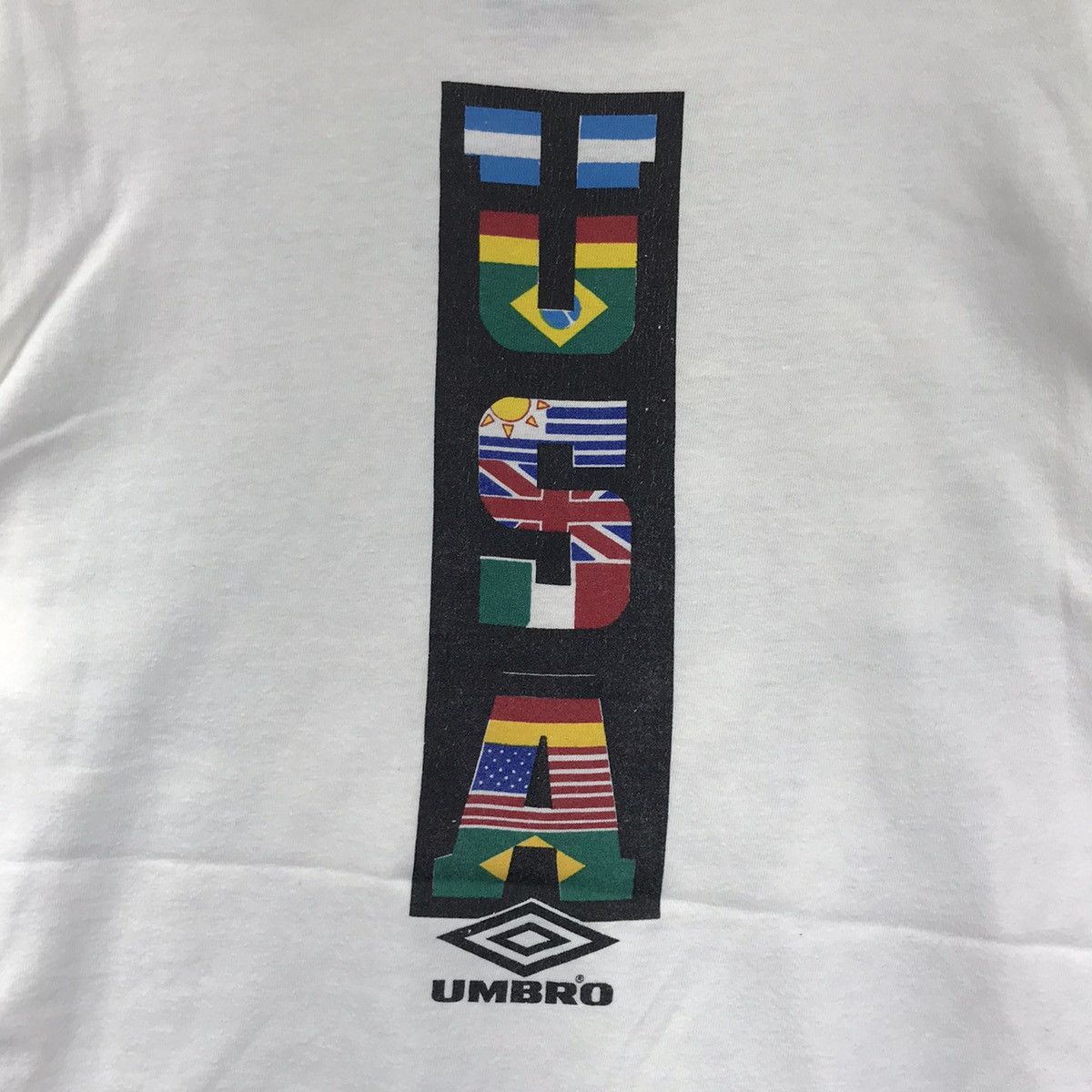 Umbro Vintage 90s UMBRO USA World Cup 1994 Football White T shirt Size US M / EU 48-50 / 2 - 8 Thumbnail