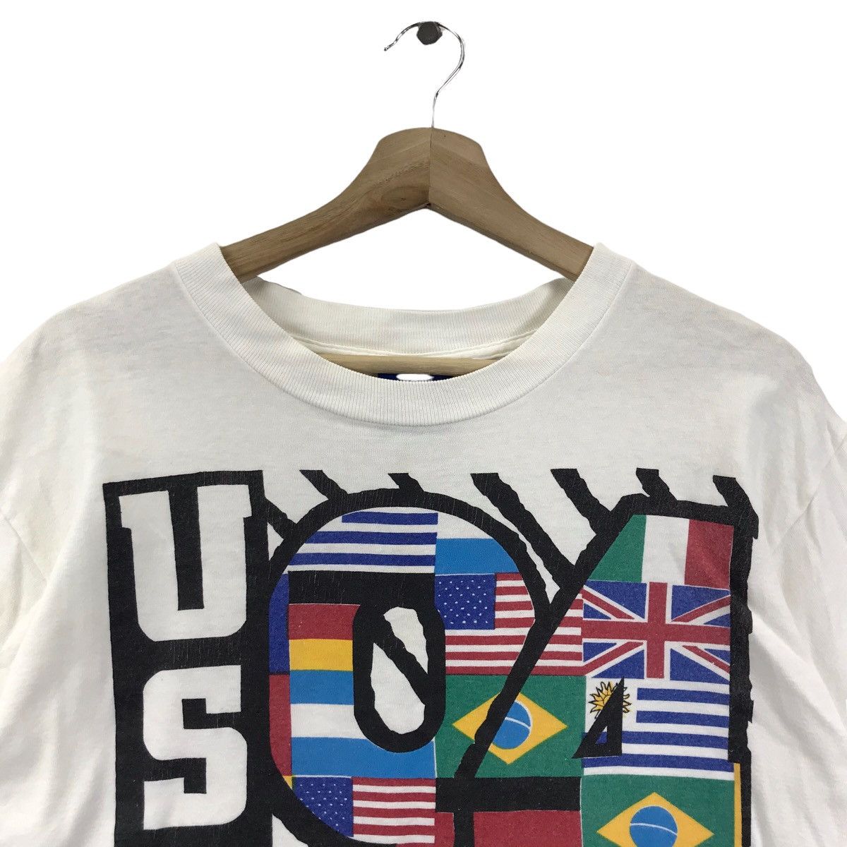 Umbro Vintage 90s UMBRO USA World Cup 1994 Football White T shirt Size US M / EU 48-50 / 2 - 2 Thumbnail