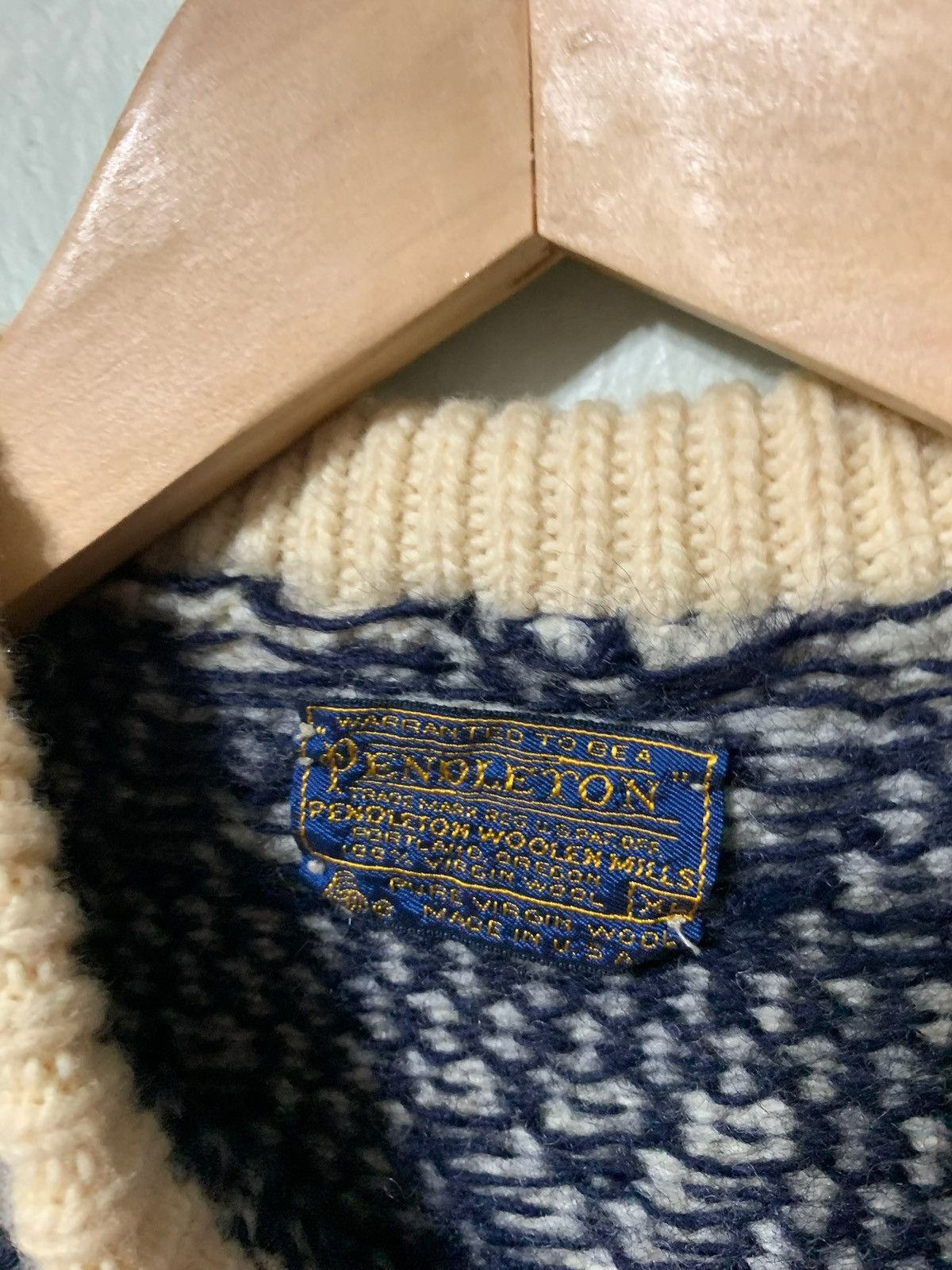Pendleton × Vintage Vintage 1960s Pendleton Ice Knit Sweater Size US M / EU 48-50 / 2 - 2 Thumbnail