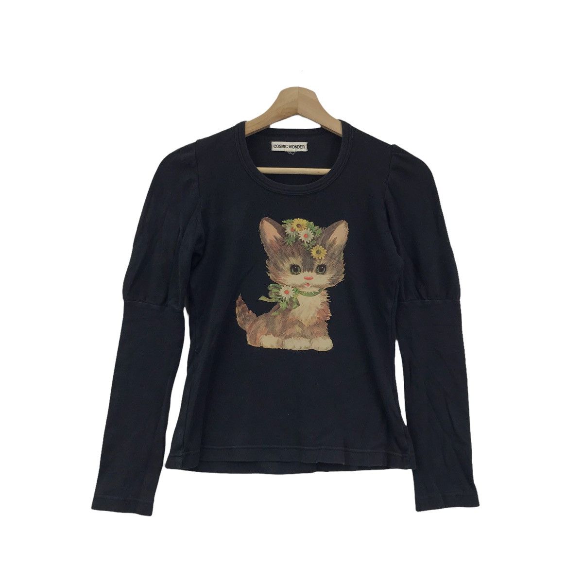 Cosmic Wonder COSMIC WONDER Japanese Brand Black Long Sleeve T shirt Size US XS / EU 42 / 0 - 1 Thumbnail