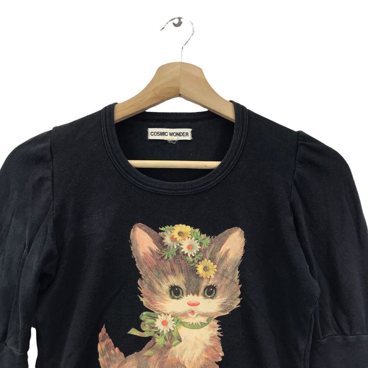 Cosmic Wonder COSMIC WONDER Japanese Brand Black Long Sleeve T shirt Size US XS / EU 42 / 0 - 2 Thumbnail
