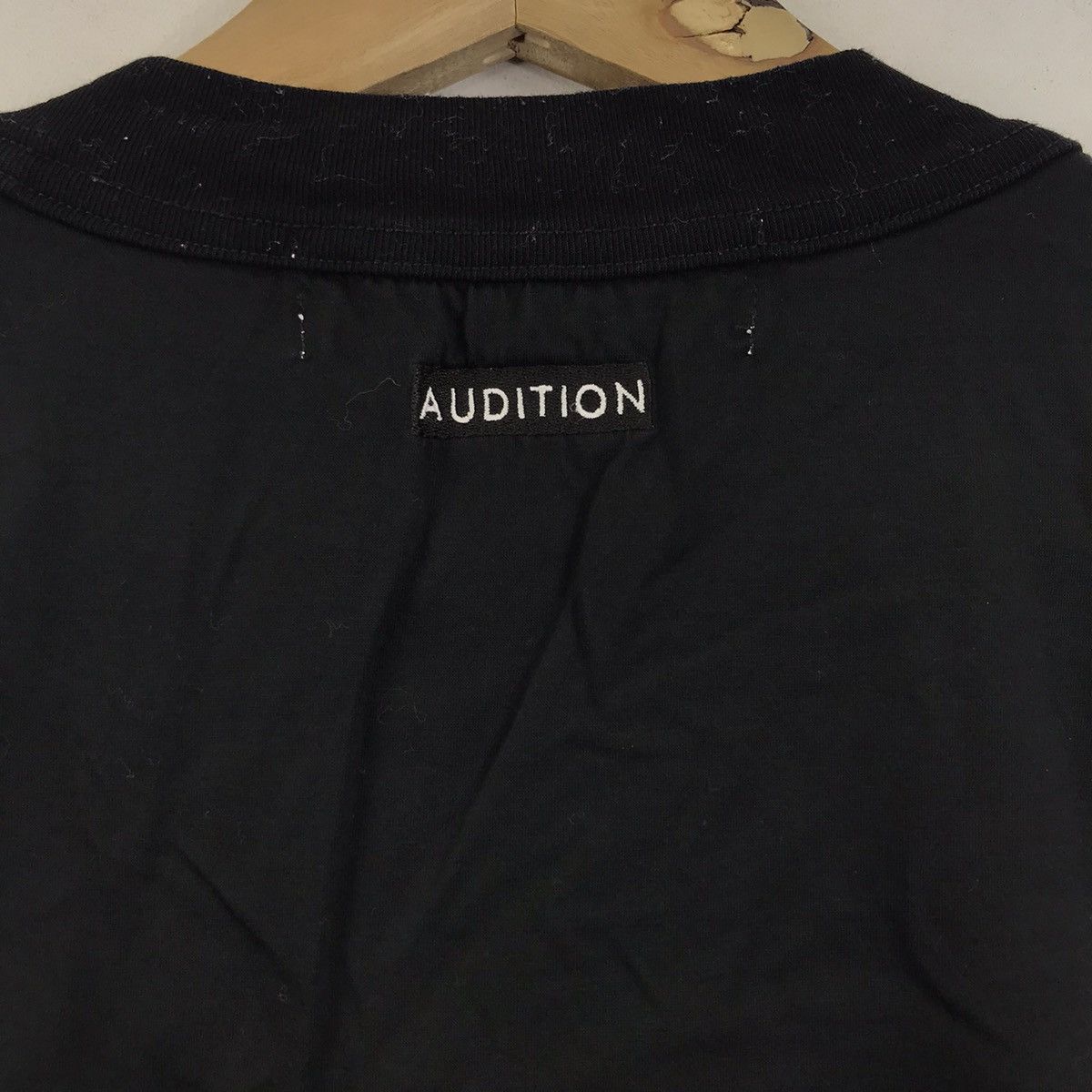 Japanese Brand AUDITION Japaneee Brand Single Pocket Plain Black T shirt Size US M / EU 48-50 / 2 - 8 Thumbnail