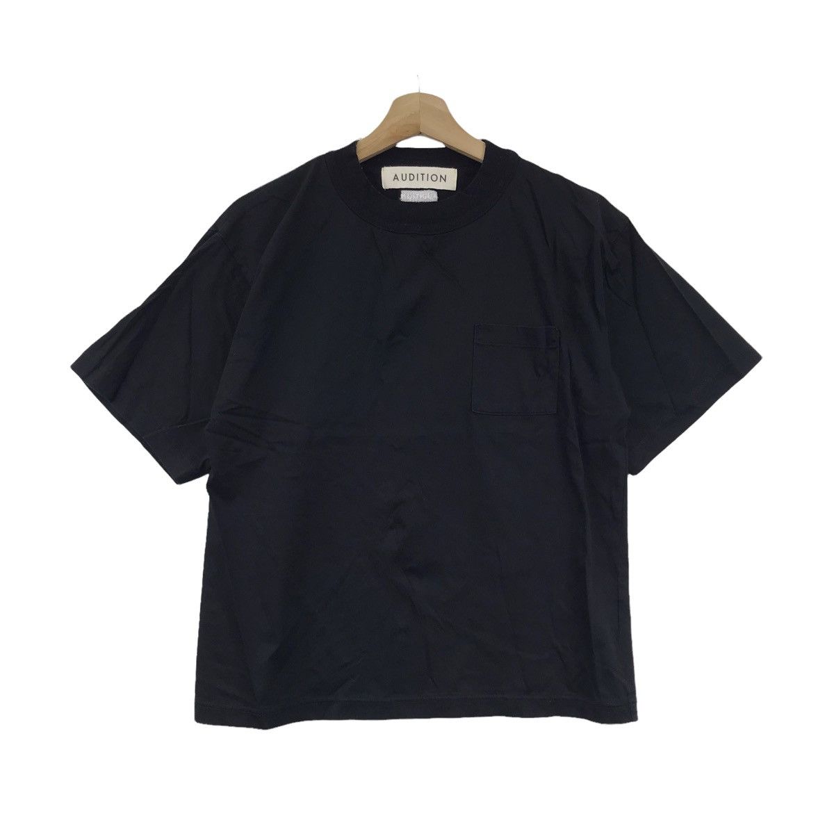 Japanese Brand AUDITION Japaneee Brand Single Pocket Plain Black T shirt Size US M / EU 48-50 / 2 - 1 Thumbnail