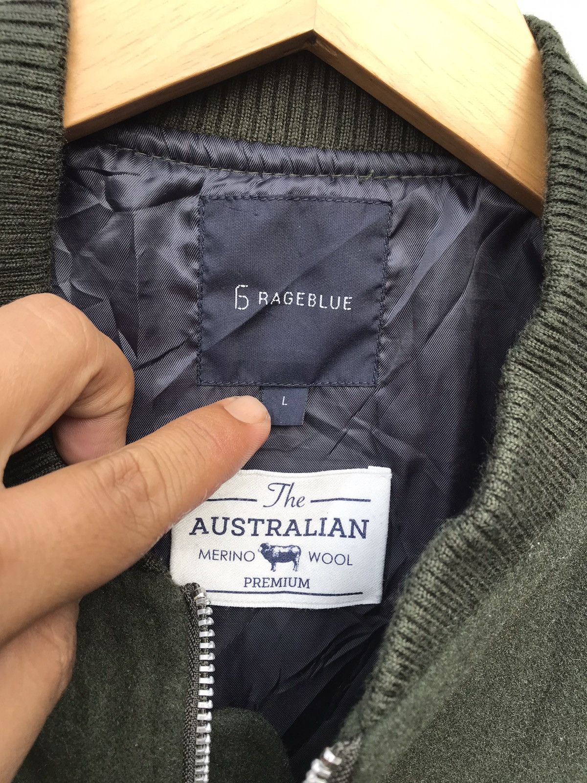 RAGEBLUE Rageblue Australian Merino Wool Bombers Casual Jacket Size US S / EU 44-46 / 1 - 2 Thumbnail