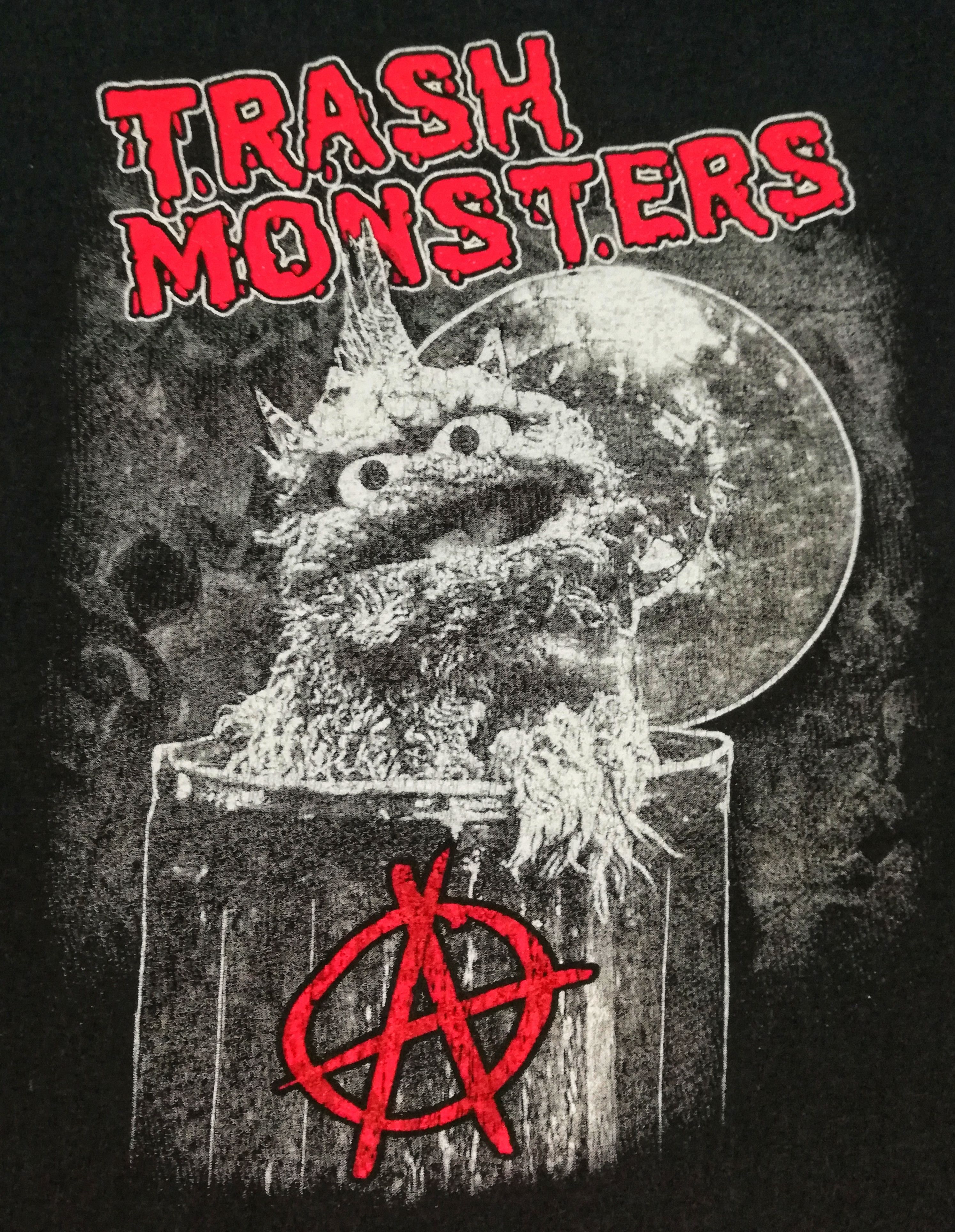 Vintage 🔥Movie & TV Trash Monsters Garbage Monster Black Shirts🔥 Size US XL / EU 56 / 4 - 2 Thumbnail