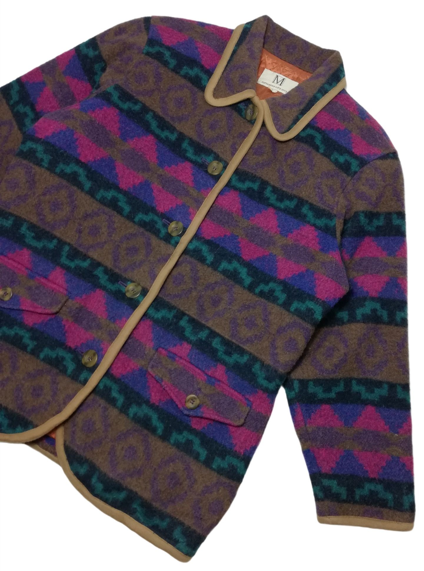 Art Comes First × Japanese Brand 🔥High Grade Western Wear Wool Blanket Navajo Coat Jacket Size US S / EU 44-46 / 1 - 5 Thumbnail