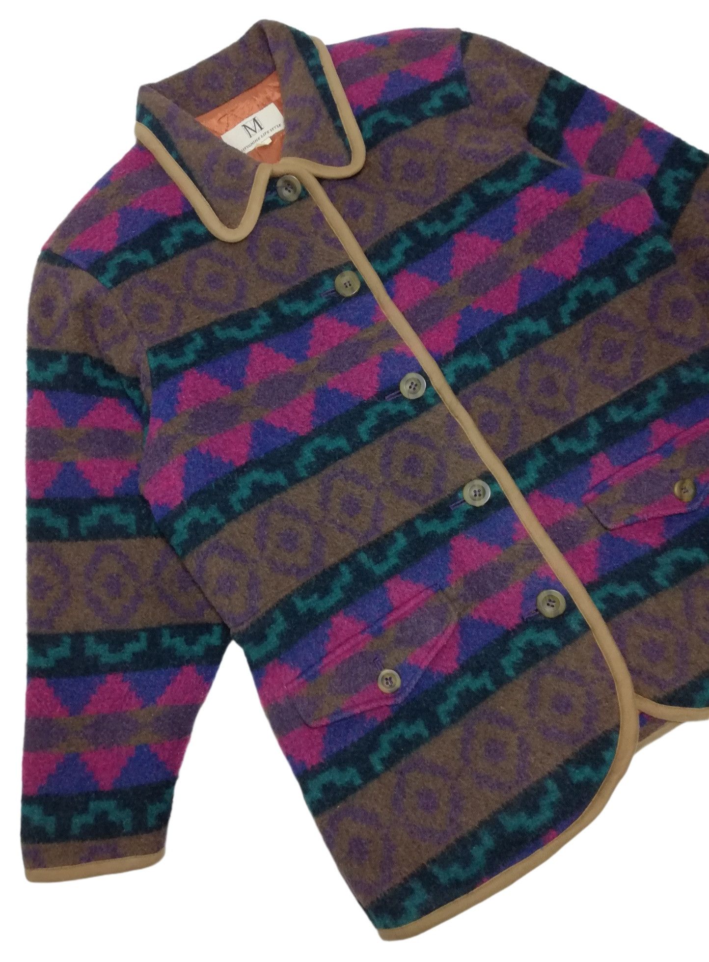 Art Comes First × Japanese Brand 🔥High Grade Western Wear Wool Blanket Navajo Coat Jacket Size US S / EU 44-46 / 1 - 4 Thumbnail