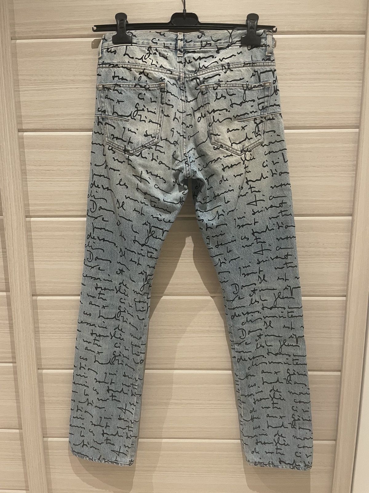 Dior SS15 HandWritten Script Scribble Letter Denim Jeans | Grailed