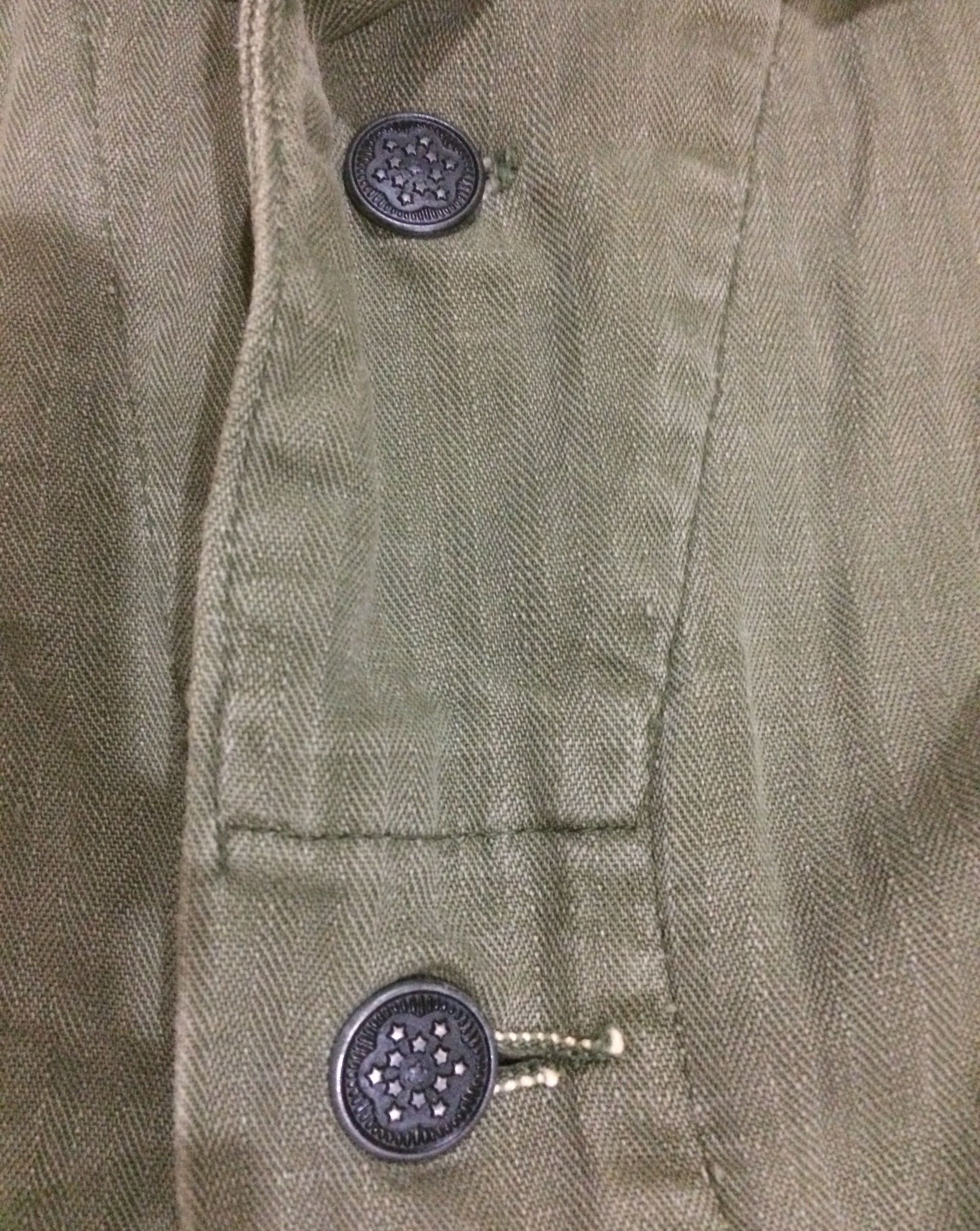 Vintage army military coverall overall hbt 13 star button Size US 42 / EU 58 - 5 Thumbnail