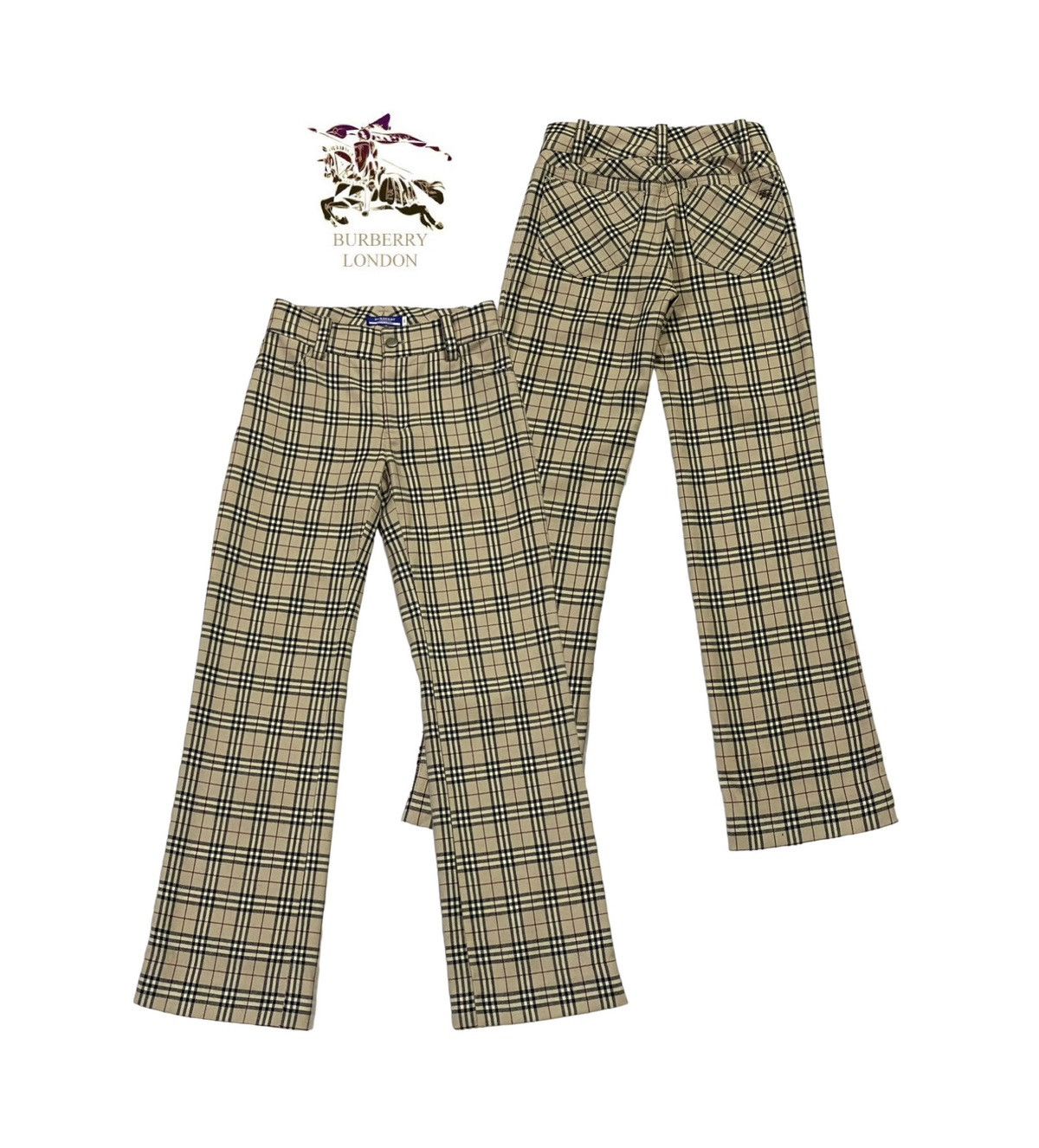 Burberry Burberry Blue Label Wool Nova Check Pants Size 25" / US 0 / IT 36 - 1 Thumbnail